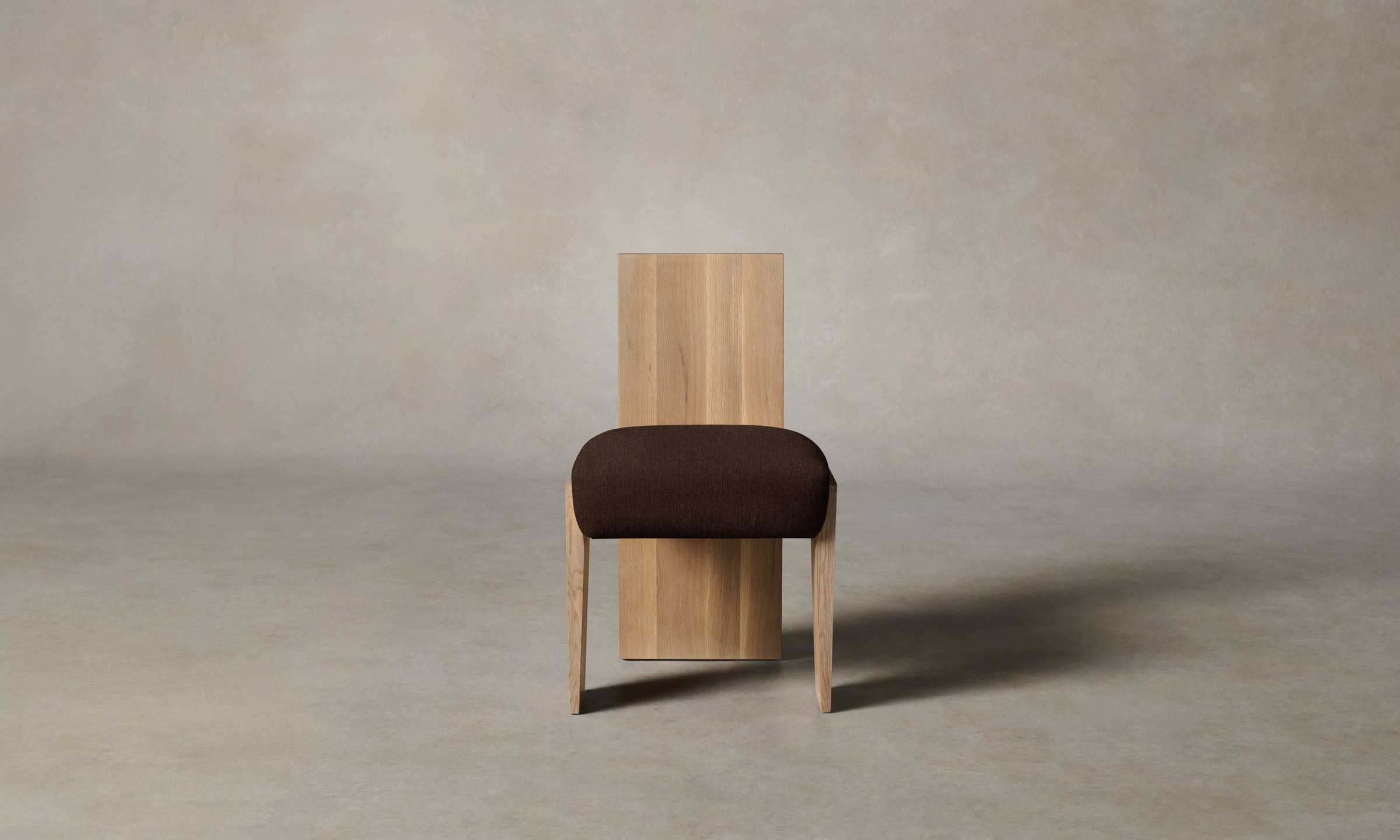 Garrett Dining Chair - Italian Brushed Wool Upholstery in Cocoa Brown | Modern Kitchen & Dining Room Furniture for Home Decor