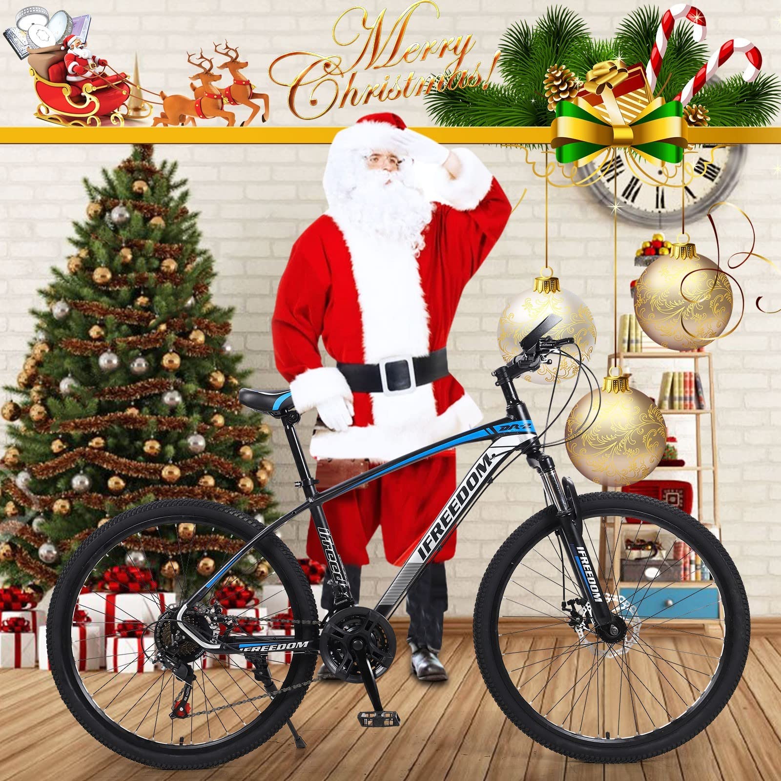 **21-Speed Aluminum Mountain Bike for Adults - 26