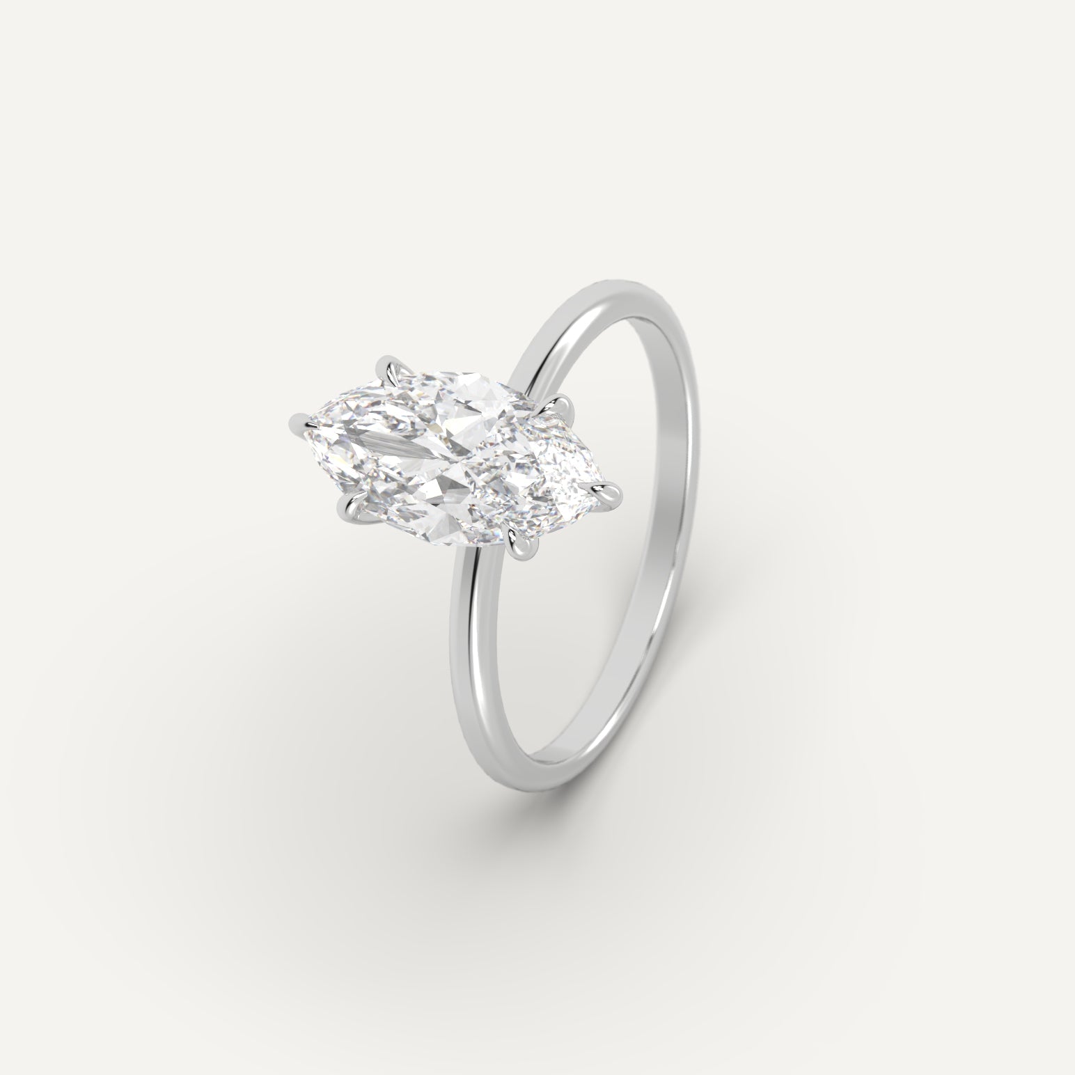 2 Carat Marquise Cut Diamond Ring - Elegant Solitaire Engagement Ring for Women | Perfect for Proposals, Weddings & Anniversary Gifts