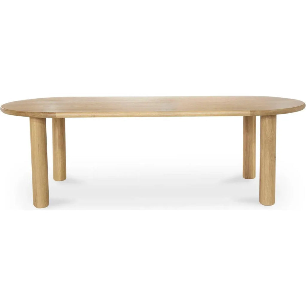 29.5 Inch Milo Natural Solid Wood Geometric Dining Table - Modern Farmhouse Style for Kitchen, Dining Room & Small Spaces