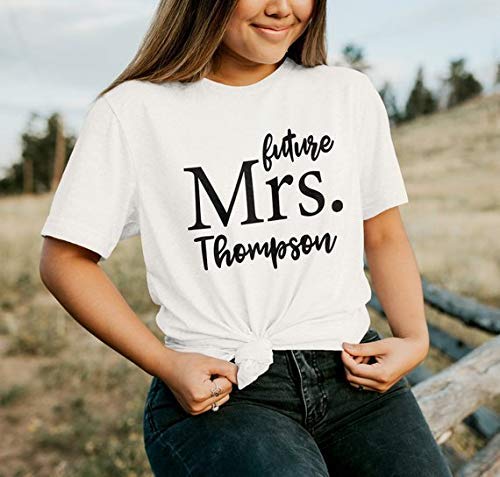 Future Mrs Personalized T-Shirt - Custom Bride Shirt Gift for Bride to Be - Knotted Wedding Tee for Bridal Party & Bachelorette - Perfect for Engagement, Bridal Showers & Wedding Events