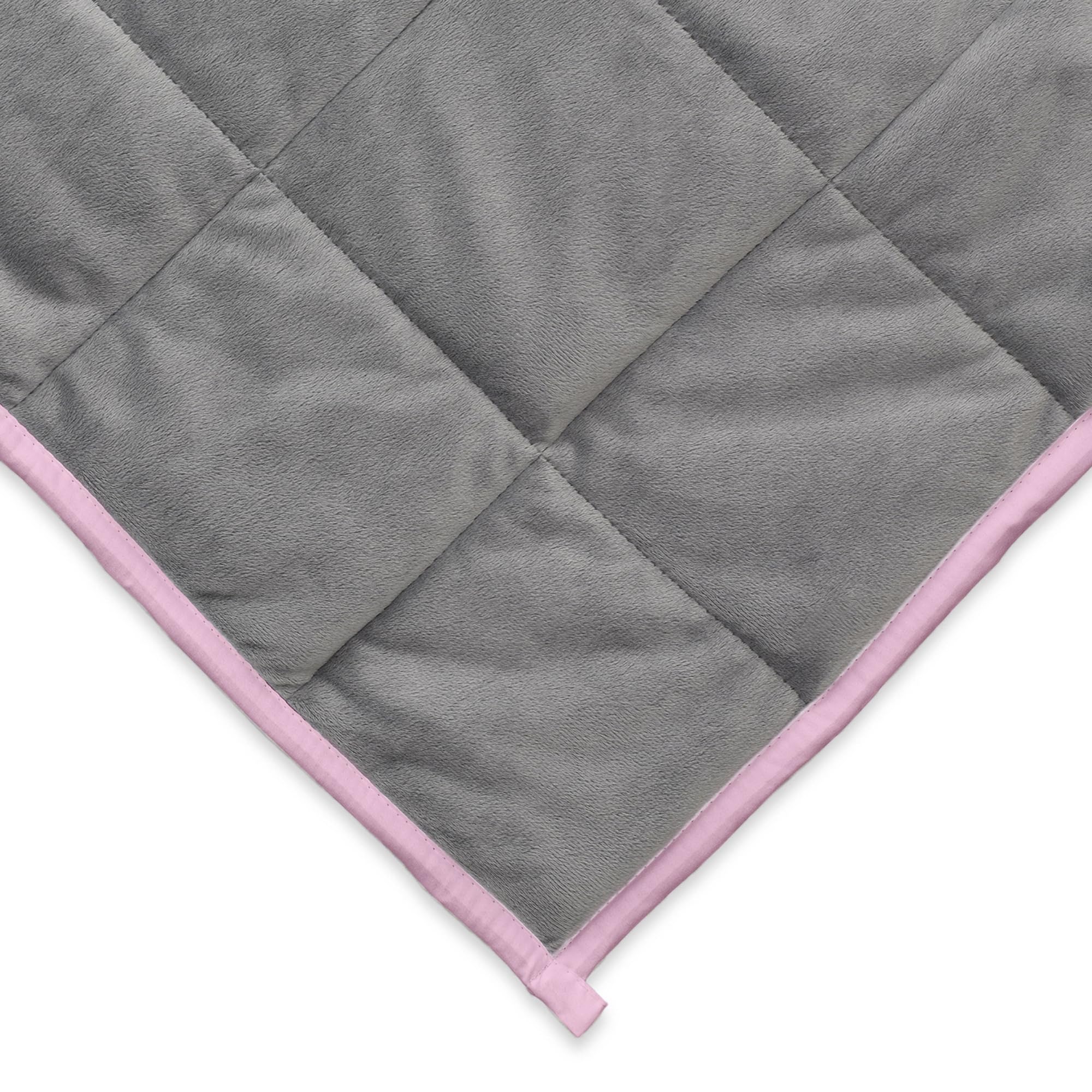 Luxury Reversible Weighted Blanket for Adults - 12lb Heavy Blanket (Queen/King/Twin Size) | Stress Relief & Better Sleep | Perfect for Anxiety, Insomnia & Relaxation - Soft Pink