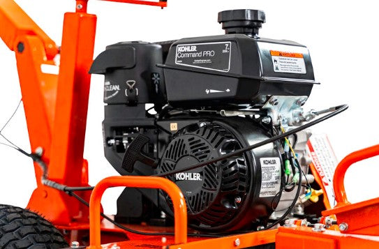 **DK2 OPT118 18-Inch Gas Powered Trencher - 7 HP Engine with 5-Position Depth Adjustment - Ideal for Landscaping, Irrigation, and Utility Trenching**