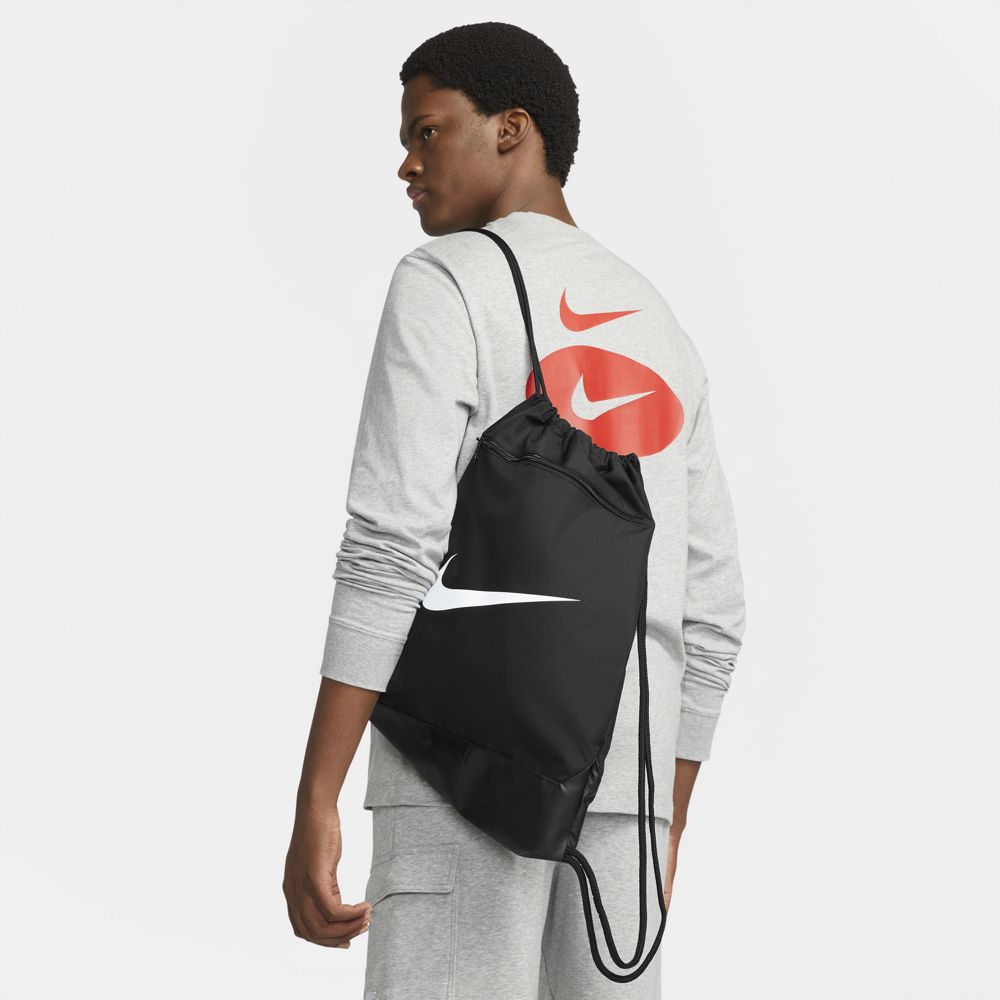 Nike Brasilia 9.5 Gym Sack - Durable Sports Duffel Bag for Men & Women - Perfect for Gym, Travel, Workout & Sports Equipment Storage