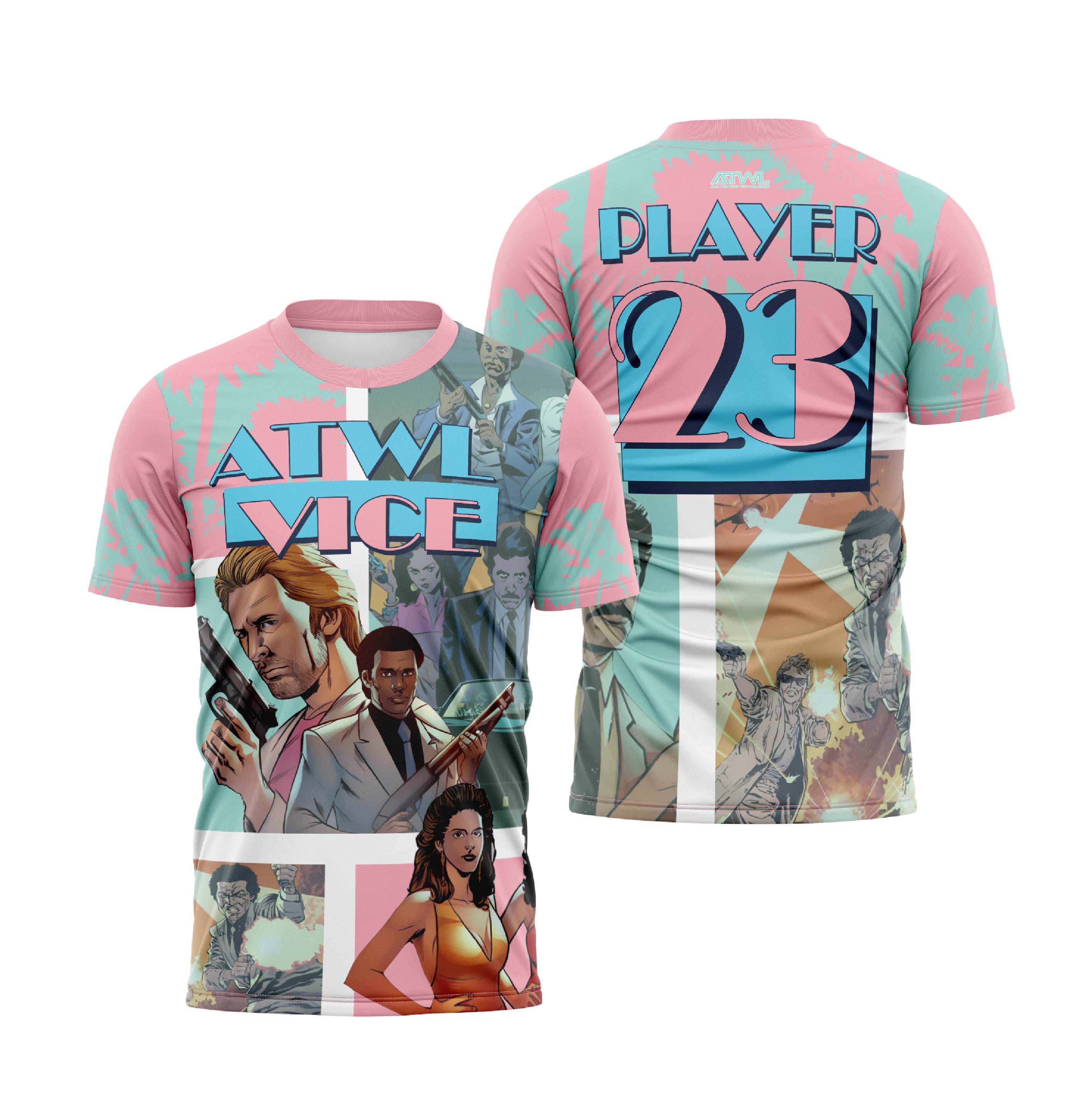ATWL Vice Full Dye Jersey - Breathable Sports Performance Shirt for Basketball, Football & Outdoor Activities