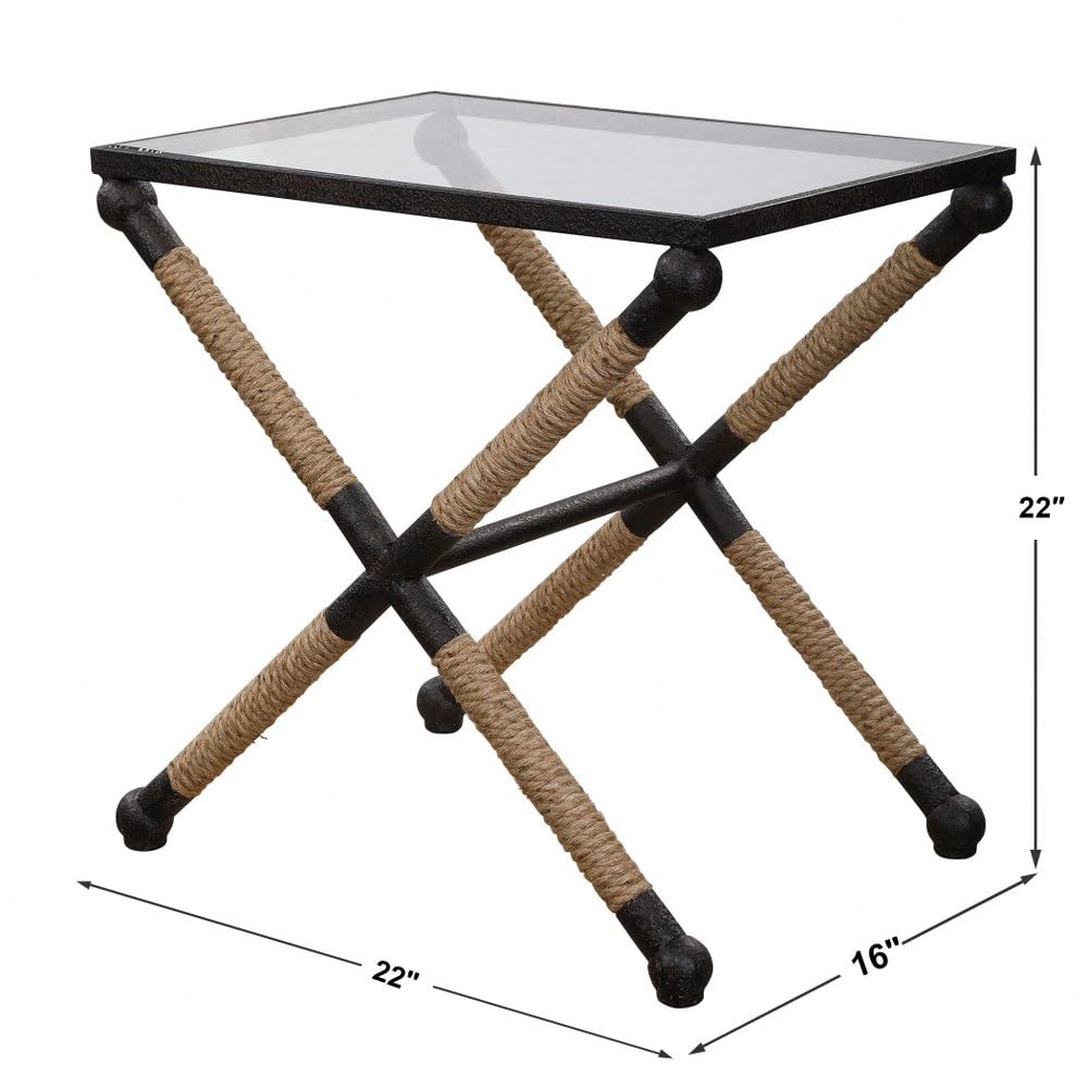 22 Inch Coastal Accent Table - 16