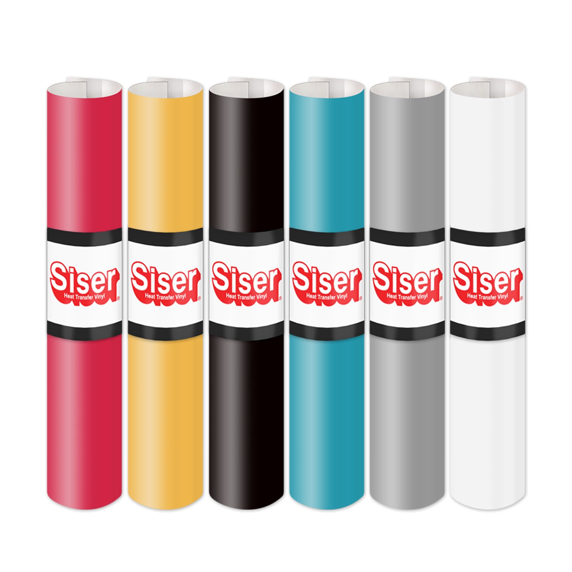 Siser Romeo 24 Deluxe Vinyl & Heat Transfer Vinyl (HTV) Bundle - Perfect for DIY Crafts, T-Shirt Designs, and Custom Apparel Projects