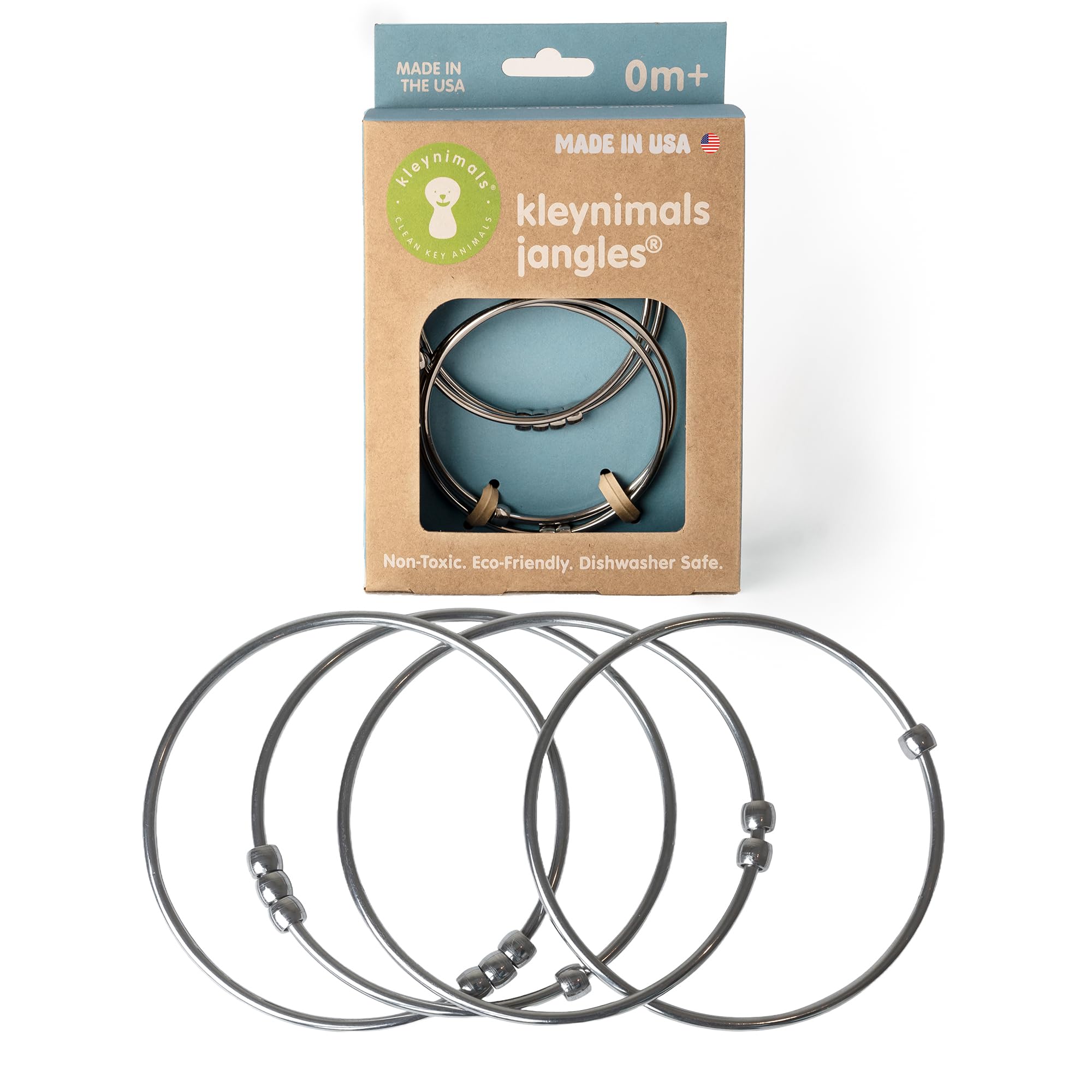 USA-Made Stainless Steel Baby Toy Keys - Safe Teething & Learning Toy for Infants | Perfect for Early Development, Sensory Play & Toddler Gift