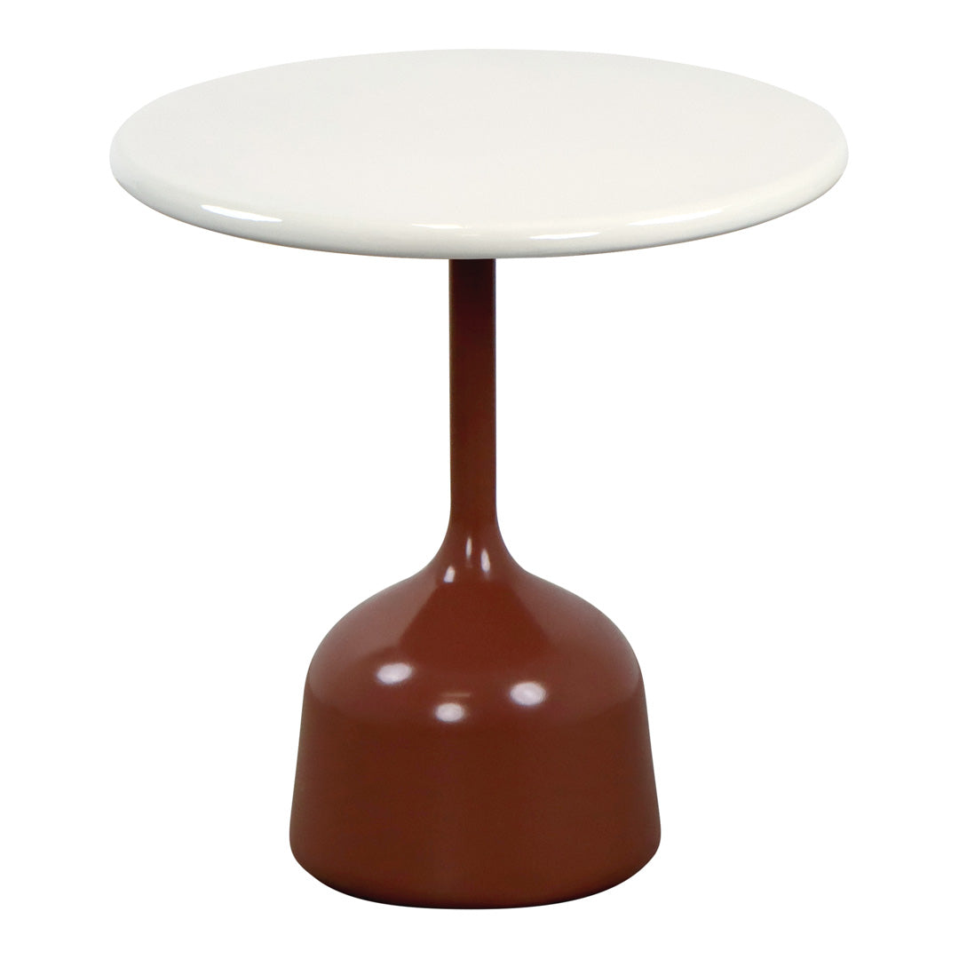 Round Coffee Table with Glaze Finish - Small Modern Side Table for Living Room, Bedroom, or Office - Perfect for Coffee, Books, and Decor