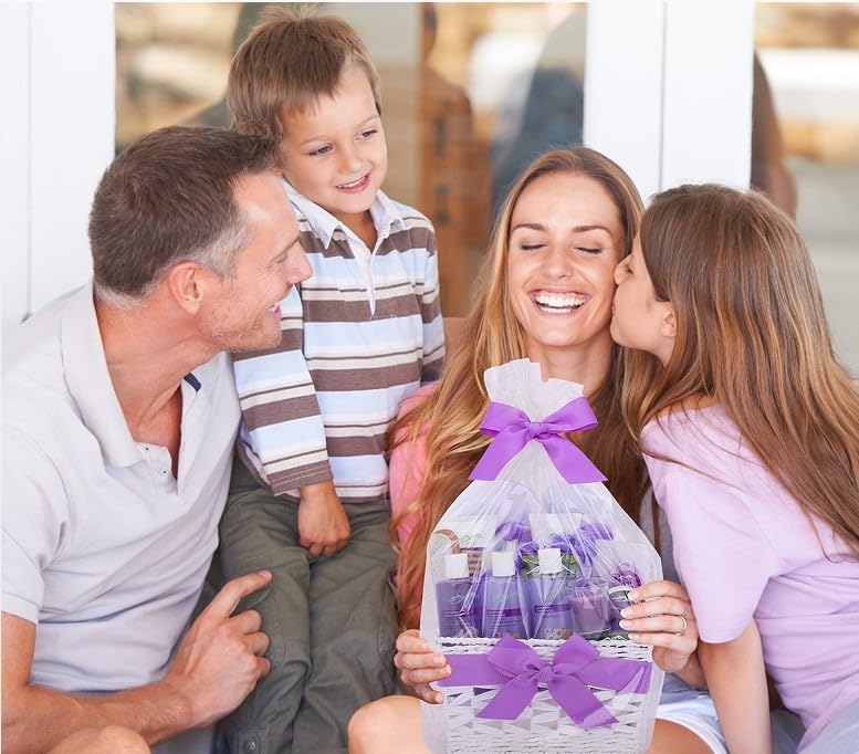 Luxury Spa Gift Basket for Women & Men - 20 Piece Natural Spa Kit with Body Lotion, Bath Bombs & More | Perfect Birthday, Anniversary & Self-Care Gift | Home Spa Relaxation Set for Her & Him