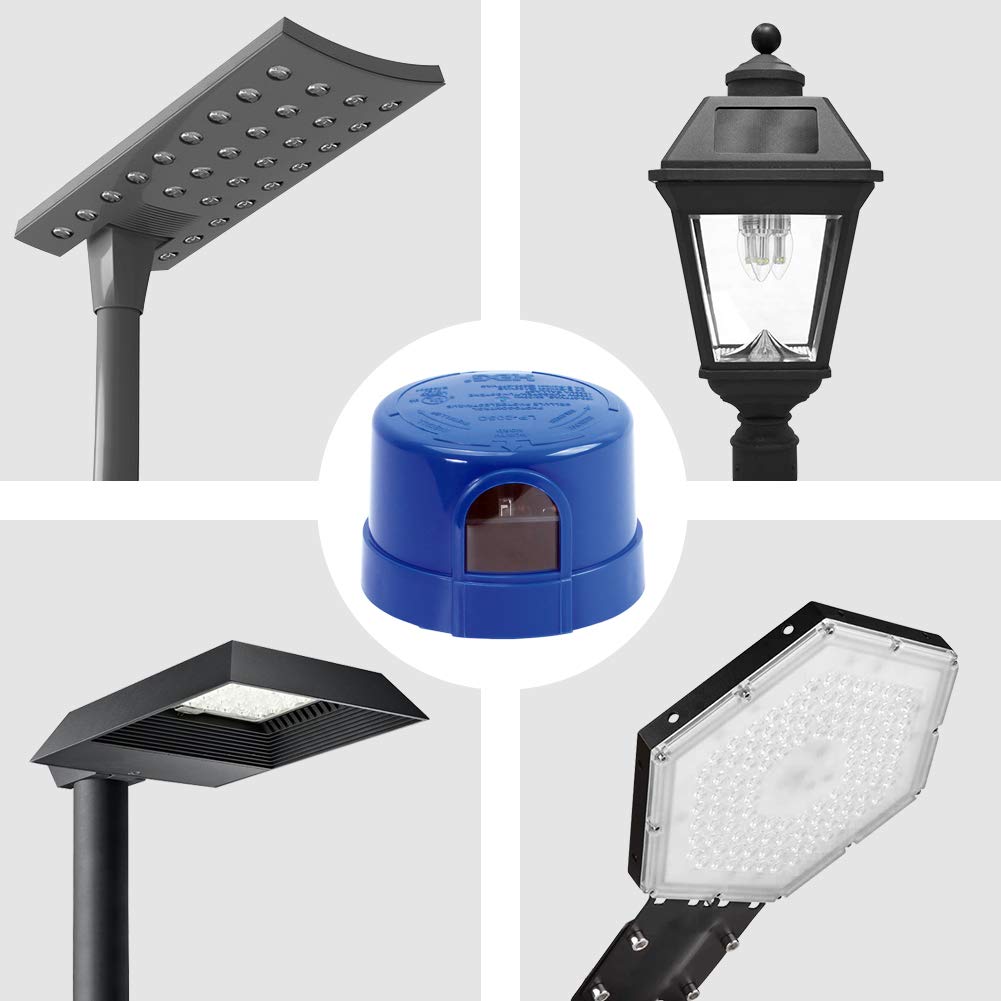 1 Pack Photocell Sensor Switch for Outdoor Lights - Auto On/Off Dusk to Dawn Light Control with Twist Lock - Weatherproof Photo Cell for LED Street Lights, Barn Lights, Parking Lot & Area Lighting (Ideal for Security, Pathway & Landscape Illumination)