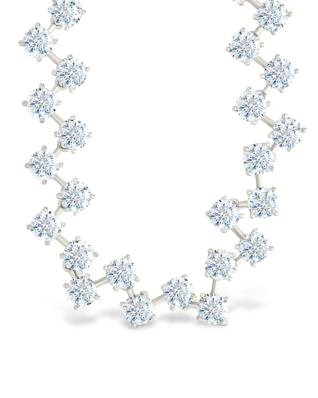 Carson CZ Tennis Bolo Necklace - Elegant Adjustable Sterling Silver Jewelry for Women | Perfect for Weddings, Parties & Everyday Wear