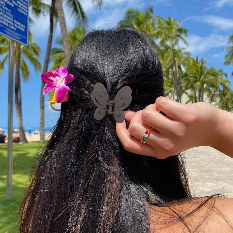 FAMEZA 4-Piece Butterfly Hair Clips for Women & Girls - Colorful Hair Claw Clips, Barrettes & Hair Accessories - Perfect for School, Parties & Everyday Styling
