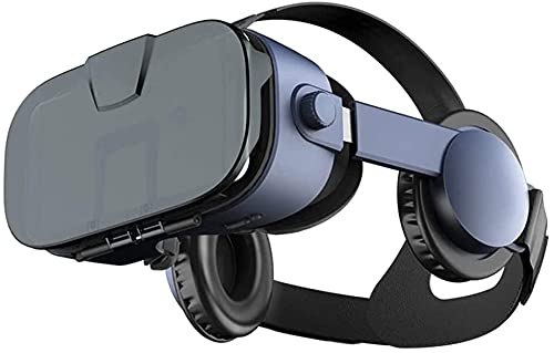 XUERUIGANG VR Headset - Adjustable 3D Virtual Reality Glasses with Built-in Headphones for Movies & Video Games | Universal VR Goggles for Smartphones | Perfect Gift for Kids & Adults | Ideal for Home Entertainment, Gaming & Virtual Tours