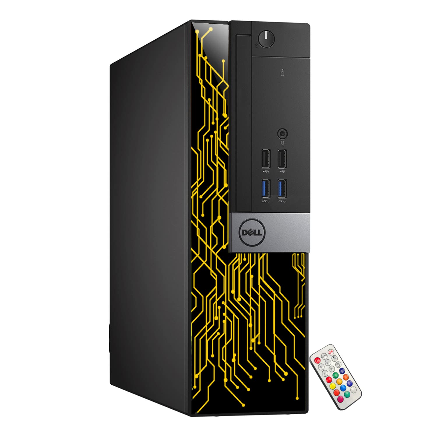 Refurbished Dell OptiPlex Desktop Computer with Custom RGB Lighting - Intel Core i5-6500, 8GB RAM, 256GB SSD, Windows 10 Pro, WiFi, HDMI - Includes 22 Inch Monitor for Gaming & Office Work