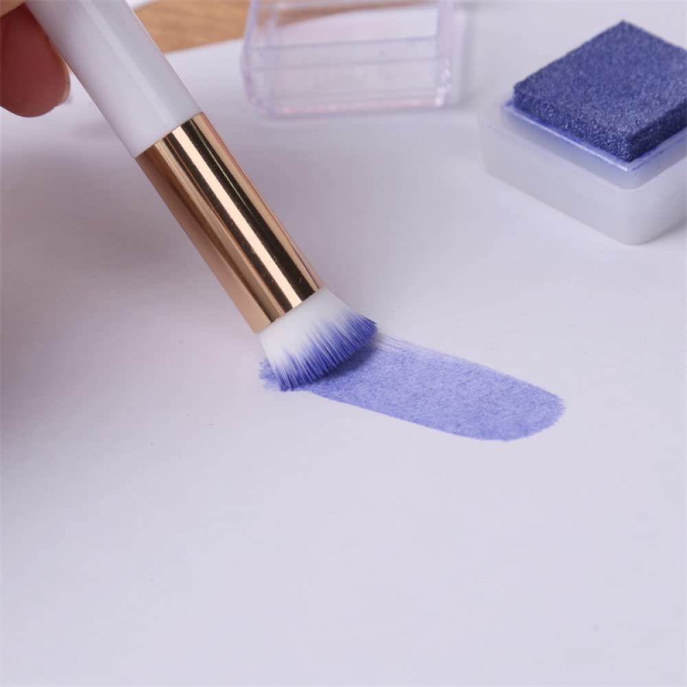 2PCS Mini Detailed Ink Blending Brushes for Card Making - Small Blender Art Tools for Intricate Stencils, Scrapbooking & Background Card Crafting | Perfect for DIY Greeting Cards, Art Journals & Mixed Media Projects