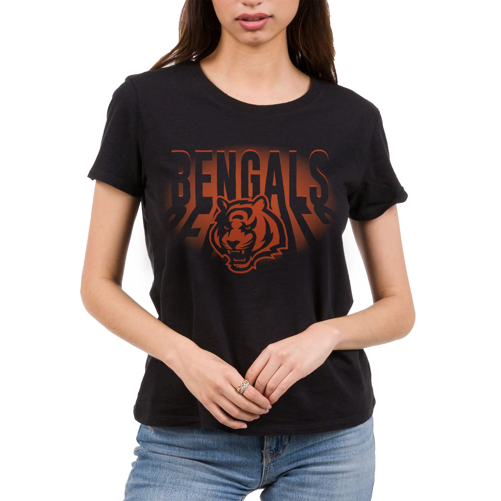 Officially Licensed NFL Women's Short Sleeve Fan Shirt - Junk Food Clothing x NFL Team Spotlight Collection - Perfect for Game Day, Tailgating & Casual Wear