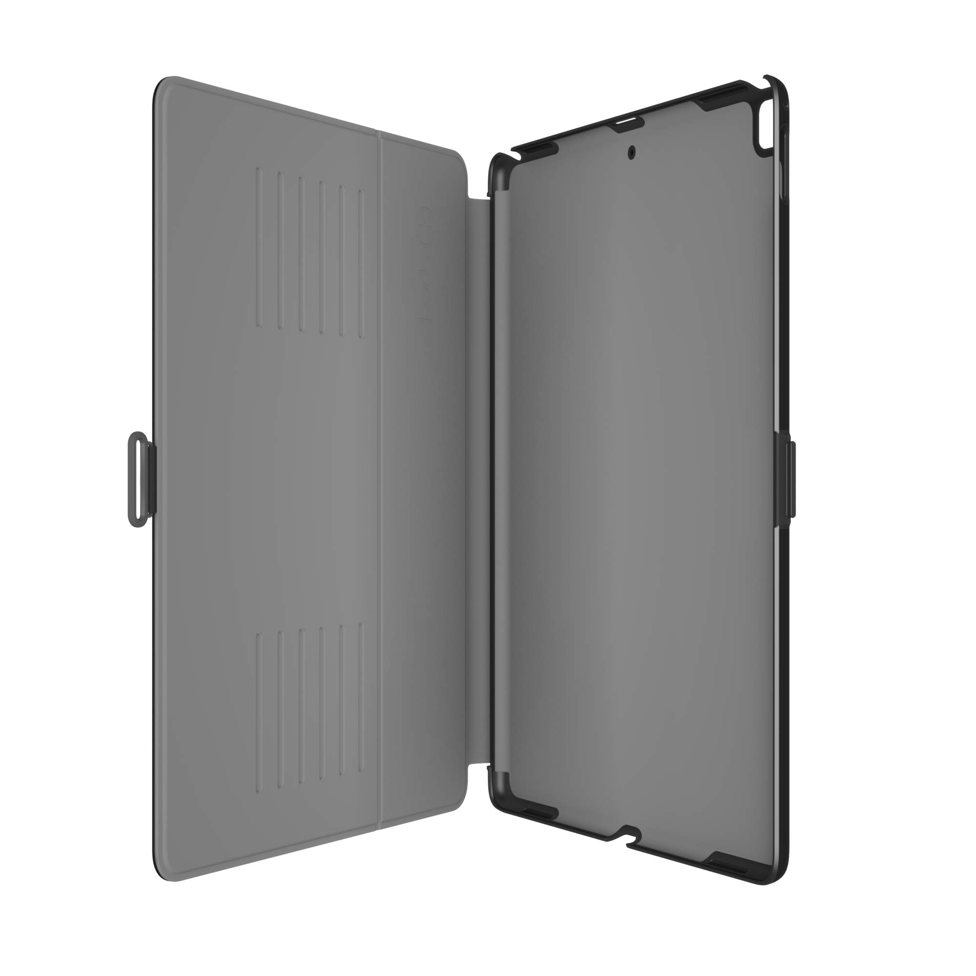 Speck Balance Folio Case for Apple iPad 9.7-inch (2017/2018) - Protective Stand Cover Compatible with iPad Pro 9.7, iPad Air 2/Air - Black/Slate Grey - Perfect for Work, School & Travel