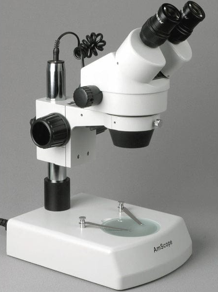 Amscope SM-2BZ 3.5X-90X Binocular Stereo Zoom Microscope with Dual Halogen Lights - Professional Lab Microscope for Jewelry Making, Coin Collecting, PCB Inspection & Scientific Research