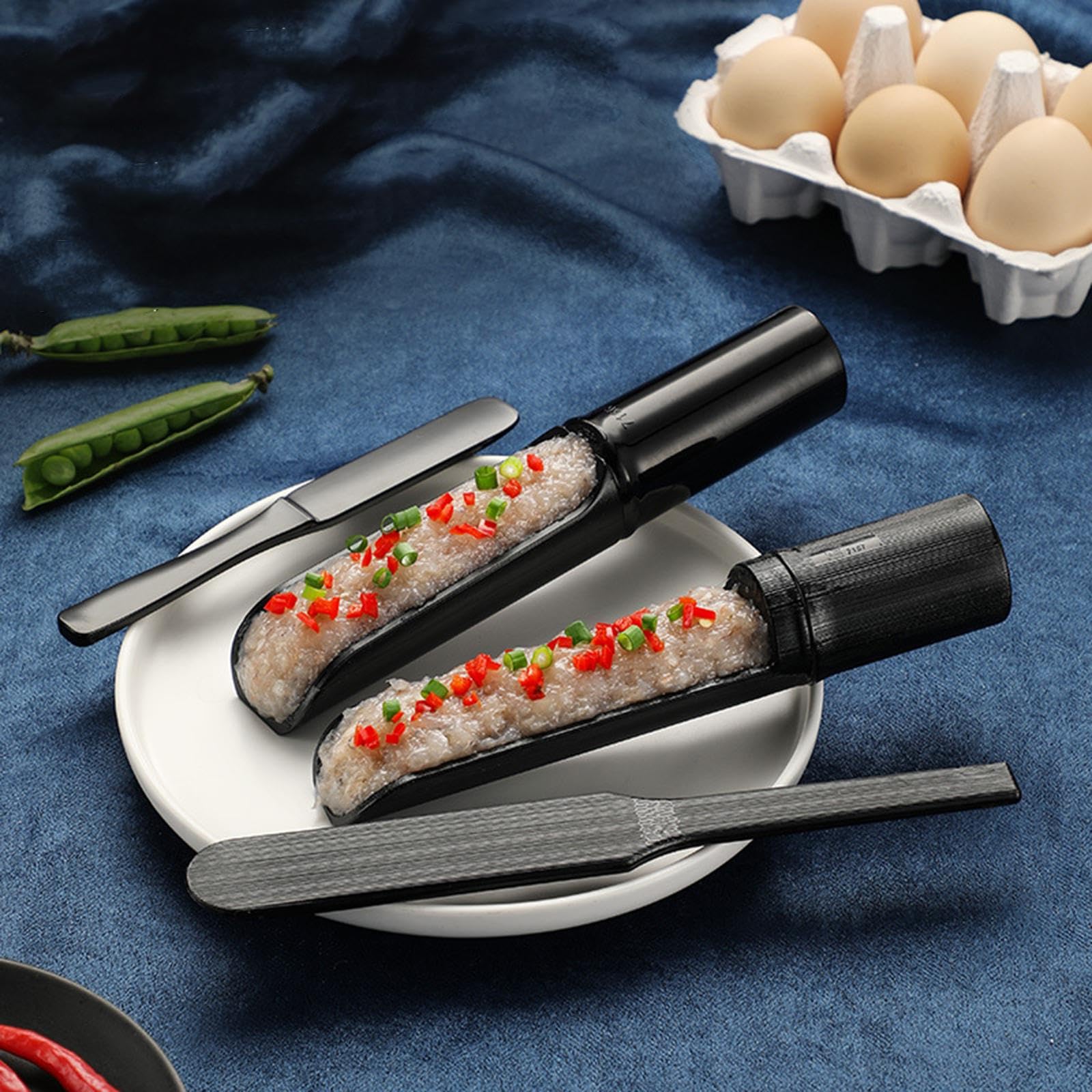 CALANDIS® Meatball Maker & Spoon Set - Kitchen Tool for Perfect Rice Balls & Meatballs | Matte White Cooking Gadget | Ideal for Home Cooking, Meal Prep & Party Snacks