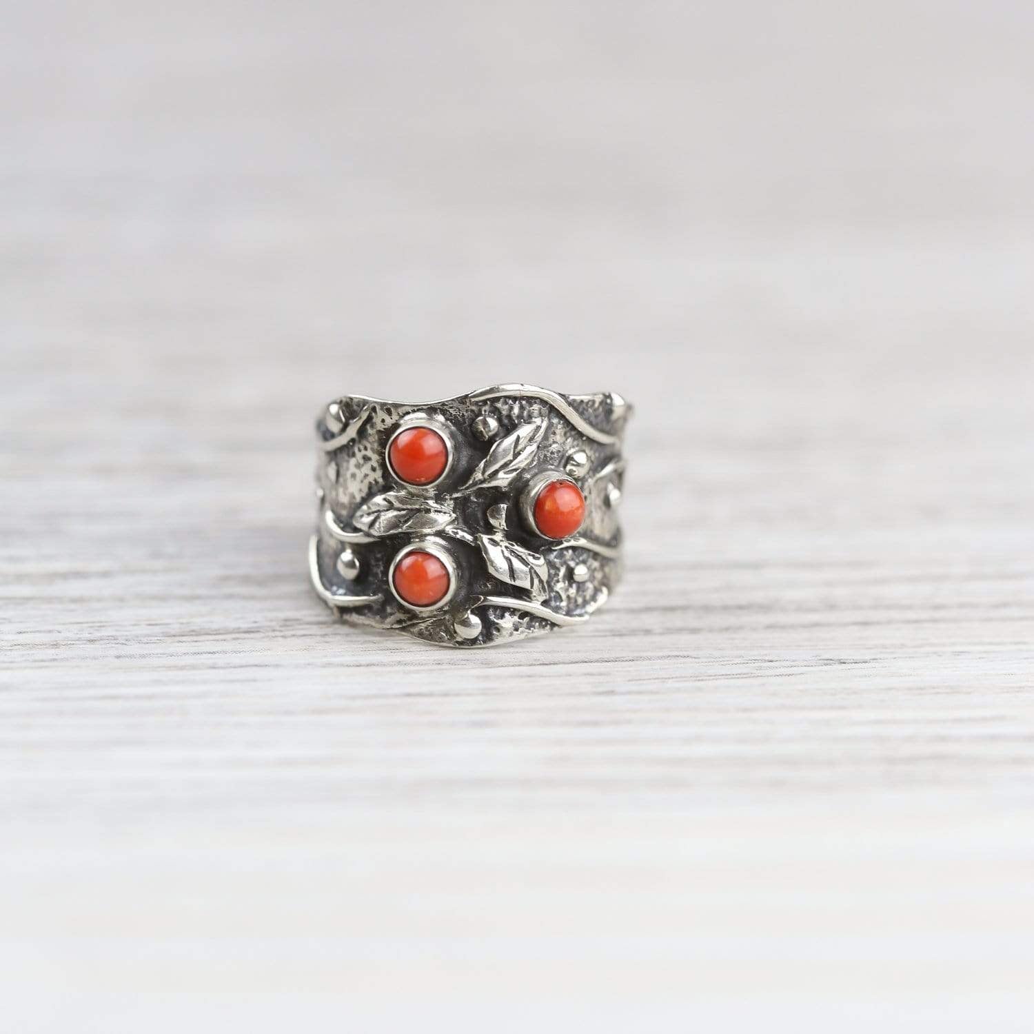 Himalayan Flora Ring - Handmade Boho Silver Jewelry for Women, Nature-Inspired Floral Design | Perfect for Weddings, Parties & Everyday Wear