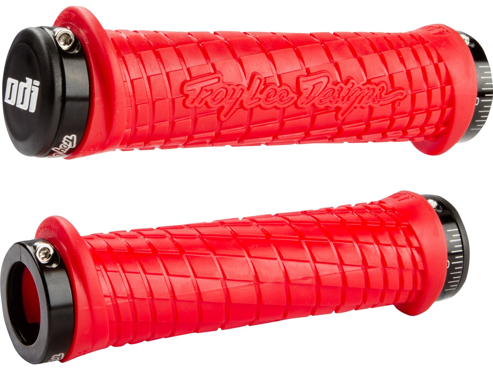 ODI Troy Lee Design Bike Handlebar Grips with Lock-On Clamps - Non-Slip Comfort for Mountain Biking, BMX, and Cycling (Color 2) - Perfect for Trail Riding, Commuting, and Outdoor Adventures