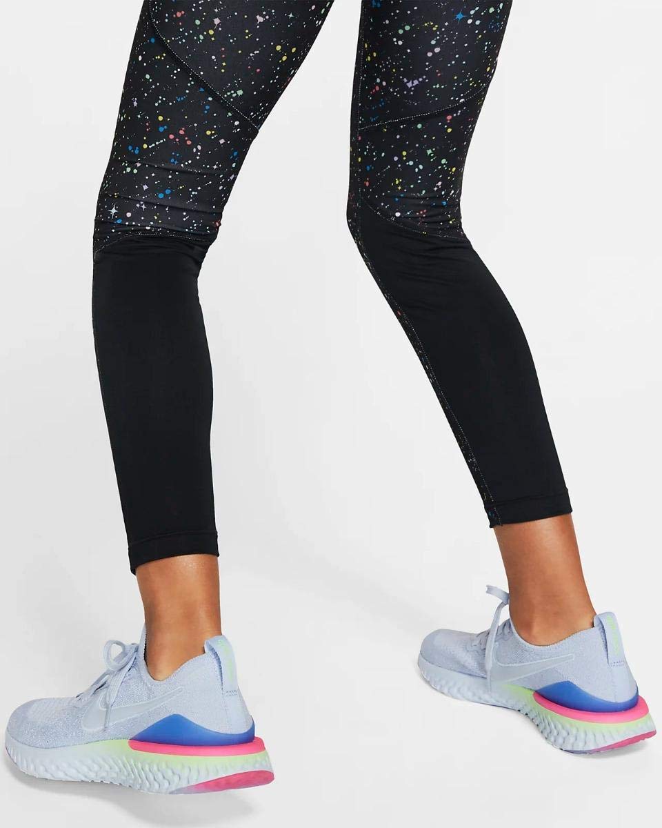 Nike Kids Girls Pro Warm Printed Tights - Black/Pink Gaze - Little Kids & Big Kids (Size 14) - Soft & Comfortable for Dance, Gymnastics, and Winter Sports