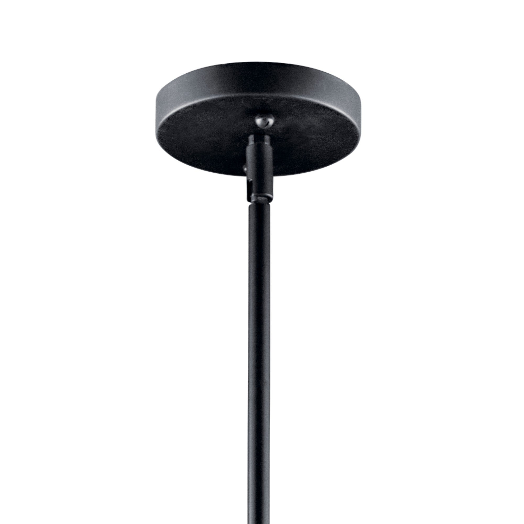 24 Inch 3-Light Convertible Pendant/Semi-Flush Mount Ceiling Light Fixture - Black Finish for Dining Room, Kitchen, or Entryway Lighting