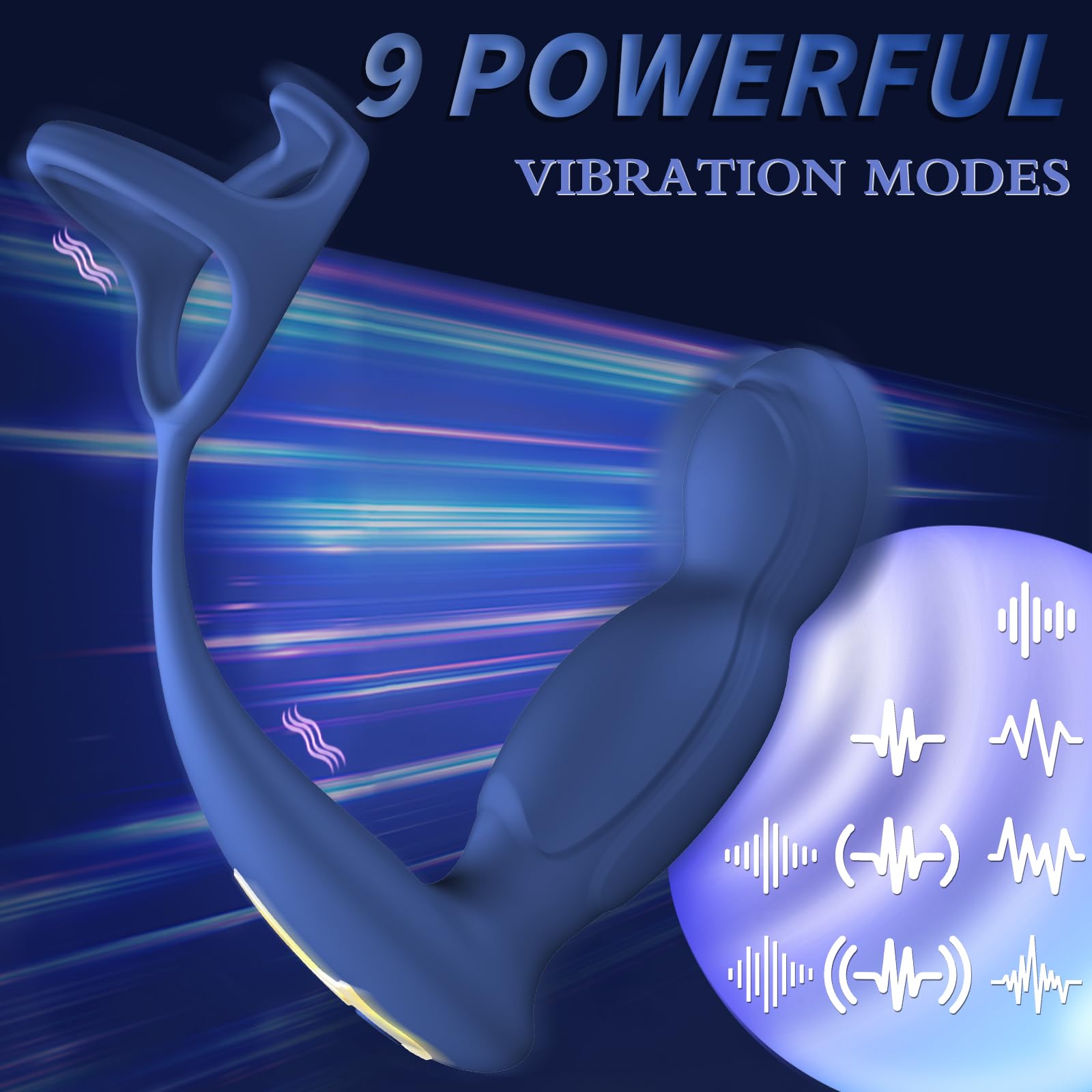 Premium Prostate Massager with APP Remote Control - 9 Vibration & Swing Modes, Anal Dildo Vibrator with Penis Ring - Male P-Spot Stimulator for Enhanced Pleasure | Perfect for Solo Play, Couples & Prostate Health Therapy