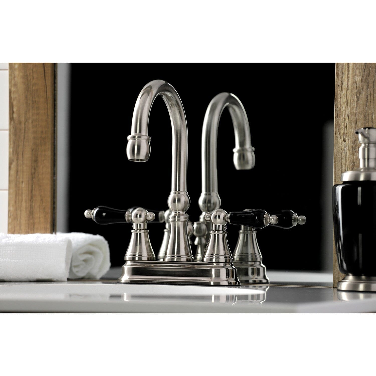 Duchess Double Handle 3-Hole Deck Mount 4-Inch Centerset Bathroom Faucet with Brass Pop-Up Drain - Perfect for Modern Bathroom Vanities and Sink Upgrades