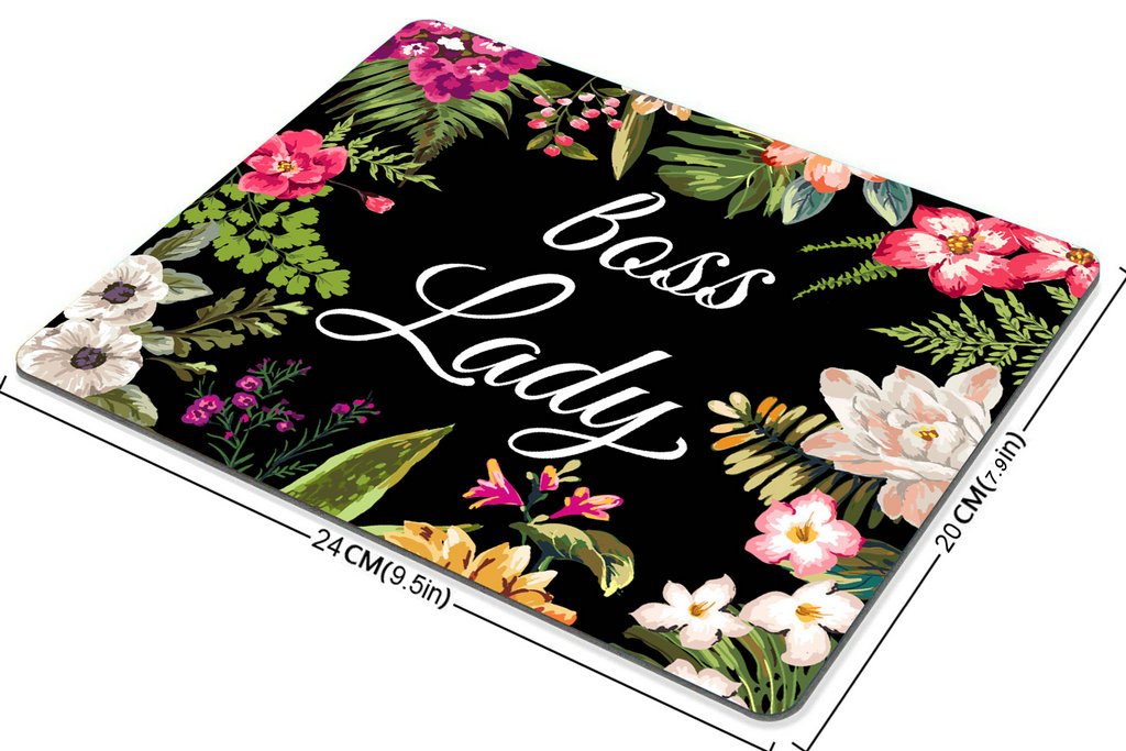 Smooffly Custom Floral Lady Funny Gaming Mouse Pad - Non-Slip Rubber Base, Large Extended Size for PC, Laptop, Office & Home Use - Perfect Gift for Gamers & Professionals