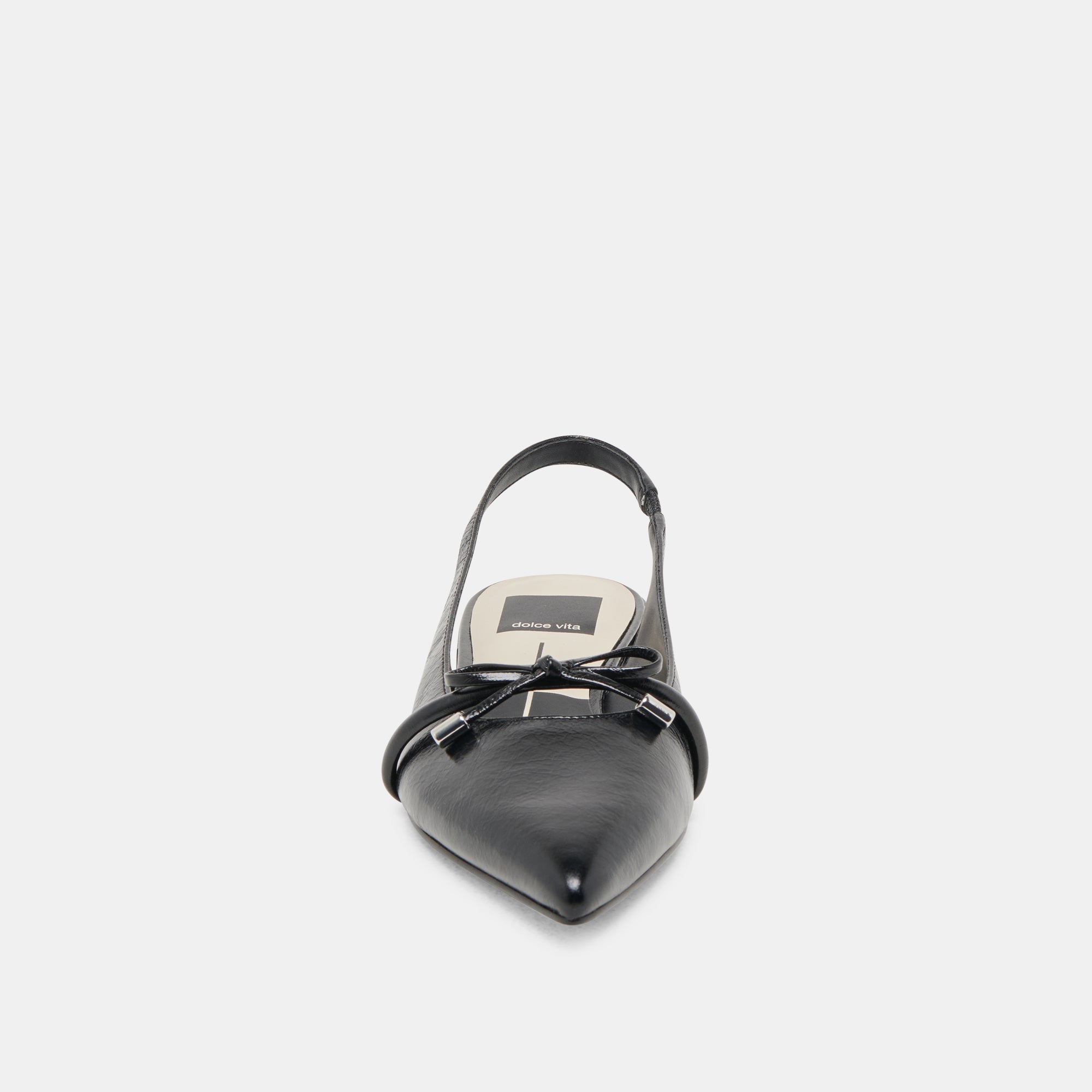 PAYGE FLATS - Midnight Crinkle Patent Leather Ballet Flats for Women | Comfortable & Stylish Shoes for Work, Office, and Casual Wear