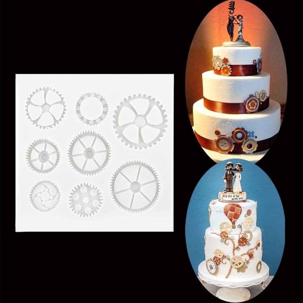 Premium Silicone Fondant Molds - Wheel Tire Shape Chocolate Candy Molds for Cake Decorating, Baking & DIY Desserts (Light Grey) - Perfect for Birthday Cakes, Cupcakes & Party Treats