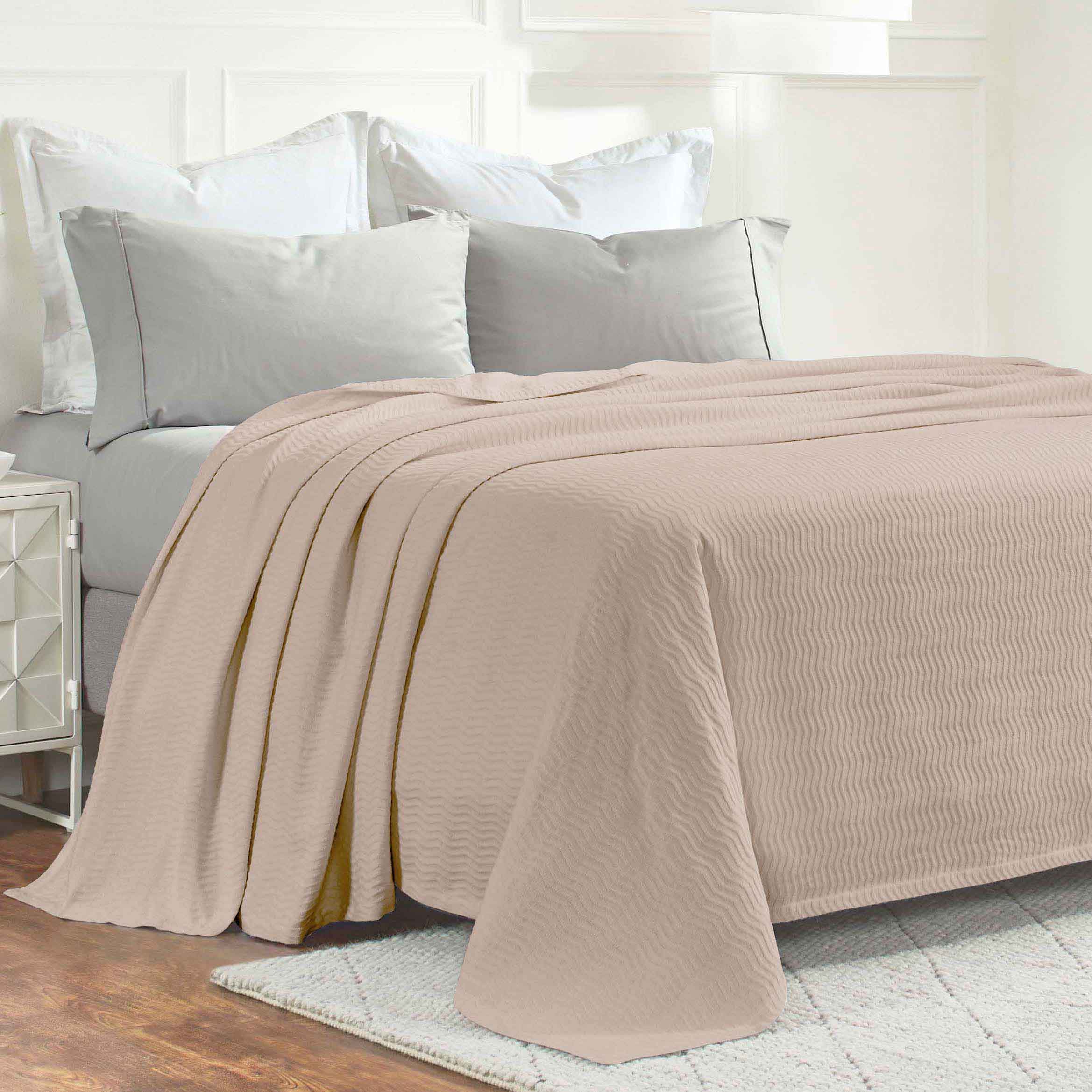 Jena Cotton Textured Chevron Lightweight Woven Blanket - Soft & Breathable Throw for Sofa, Bed & Outdoor Use - Cozy Home Decor & Picnic Essential