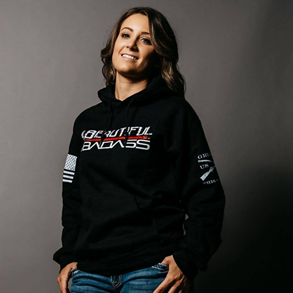 Badass Women's Hoodie 2.0 - Stylish Black Pullover for Everyday Wear | Perfect for Streetwear, Gym & Casual Outfits