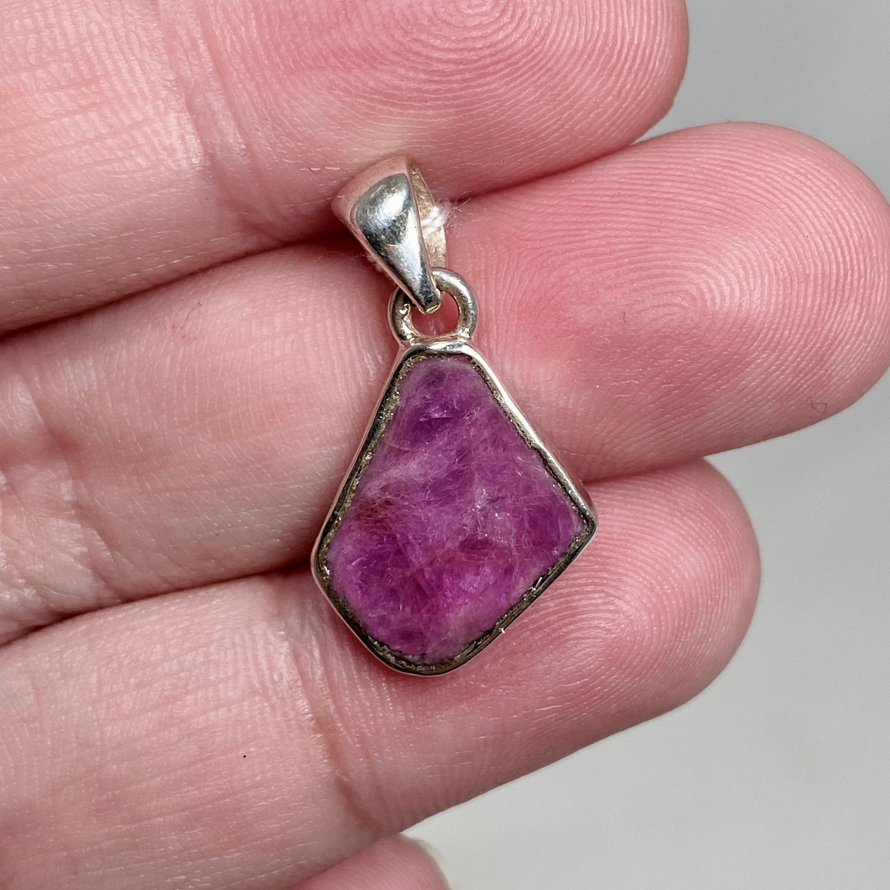 Natural Ruby Raw Hexagonal Pendant Necklace - KPGJ3341 | Handmade Boho Jewelry for Women, Gift for Her | Perfect for Meditation, Yoga & Spiritual Healing