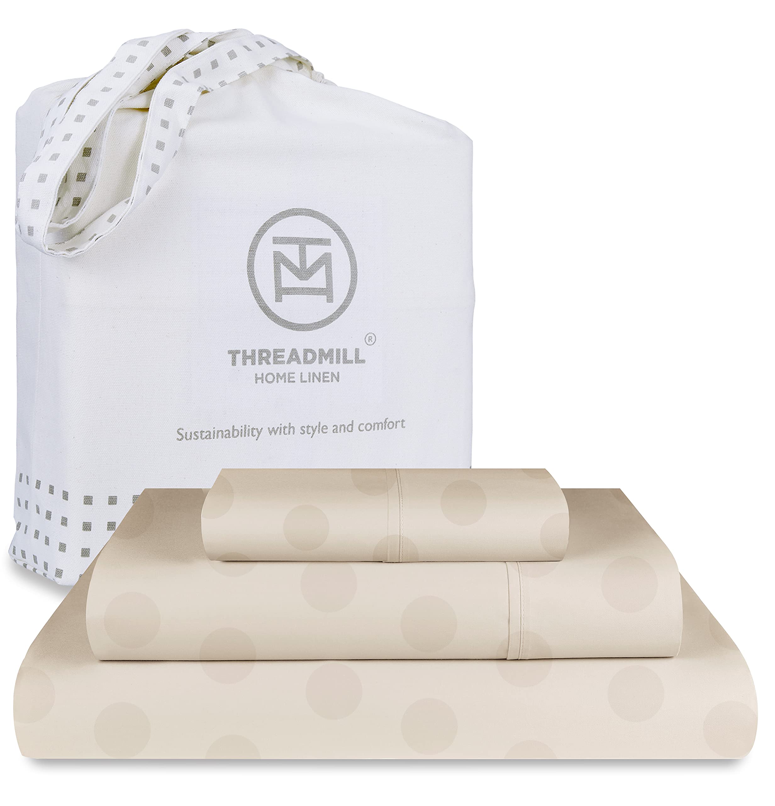 Premium 100% Cotton Twin Sheet Set - Soft & Breathable Damask Jacquard Sateen Bedding with 16