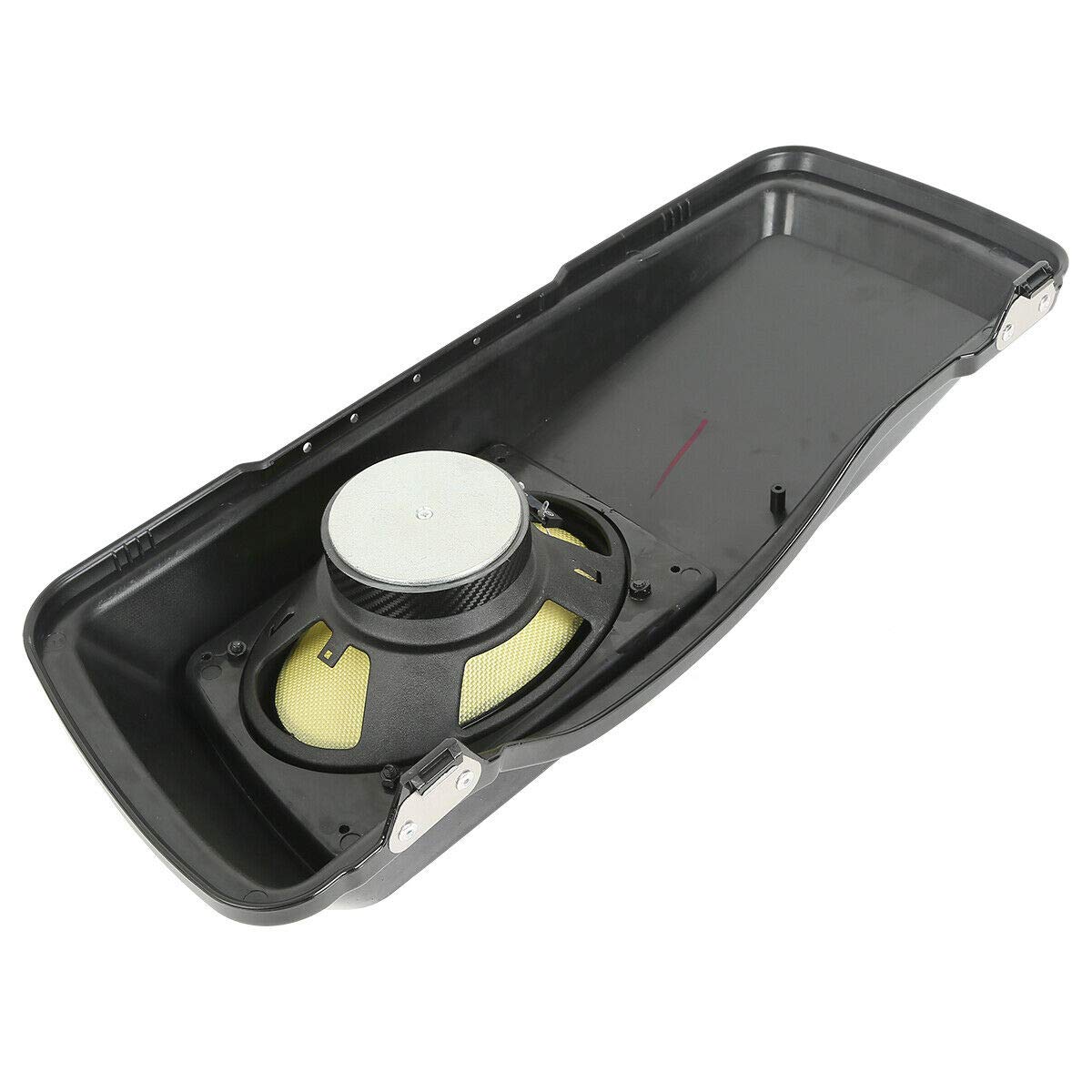 SLMOTO Saddlebags Lid with 6x9 Inch Speakers - Compatible with Harley Road King, Electra Glide & Street Glide (1994-2013) - Includes 2 ABS Plastic Mesh Covers & Speakers - Perfect for Motorcycle Audio Upgrades & Long Rides