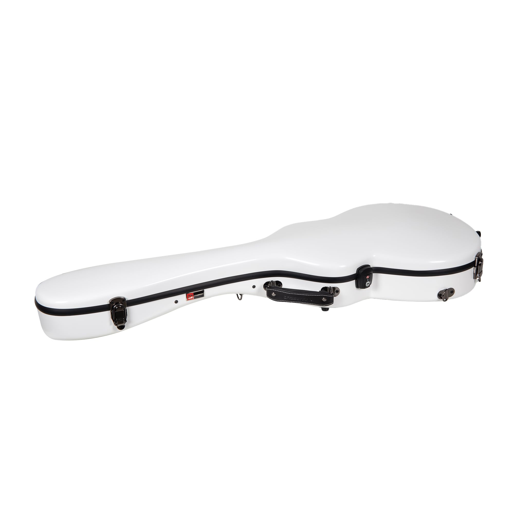 Crossrock Fiberglass Hardshell Guitar Case for Les Paul - White Backpack Style | Perfect for Travel, Gigging & Secure Storage
