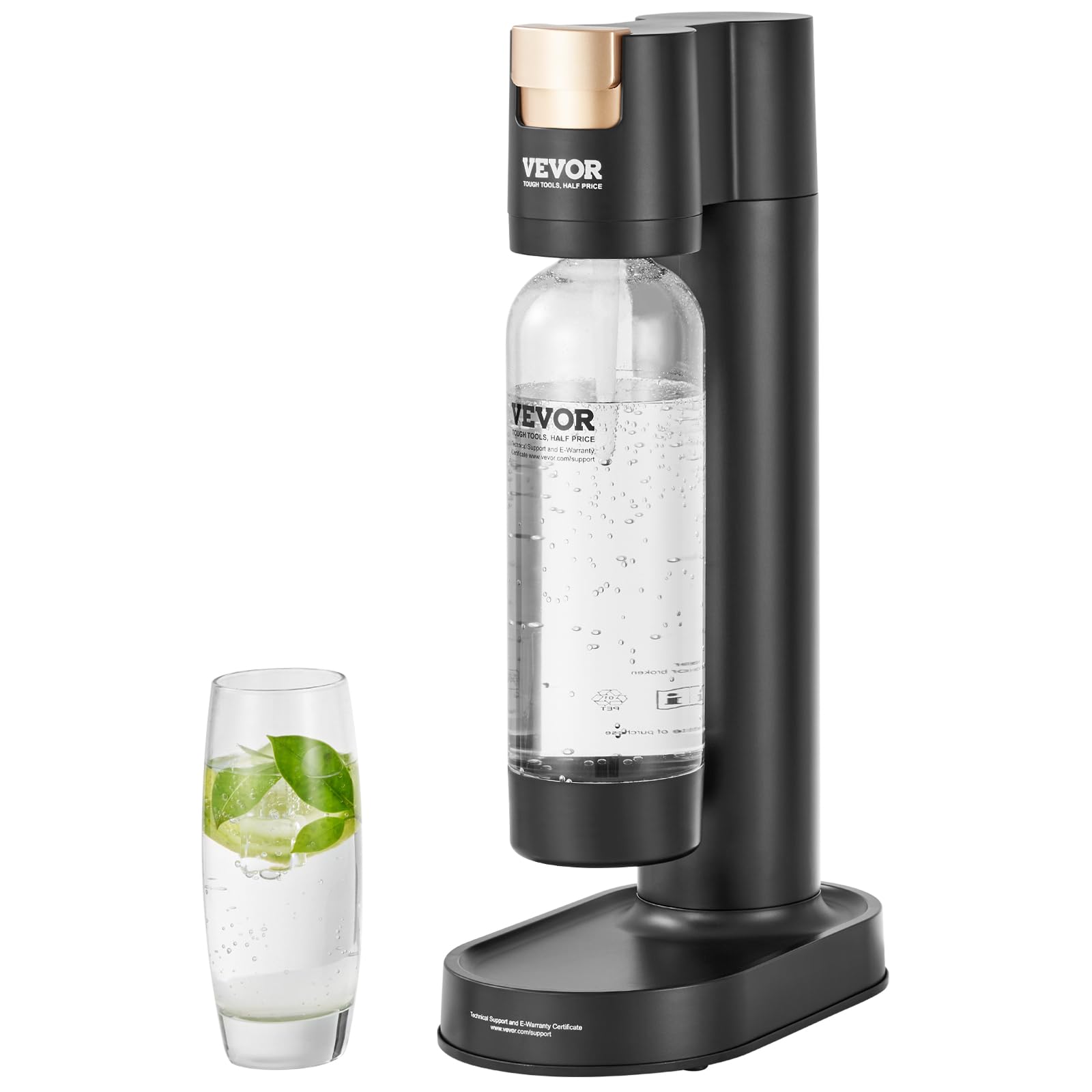VEVOR Sparkling Water Maker - Home Soda Machine with BPA-Free 1L PET Bottle, Compatible with 60L CO2 Cylinders (Not Included) | Make Carbonated Water, Seltzer & Sparkling Drinks at Home | Perfect for Parties, Healthy Hydration & DIY Beverages