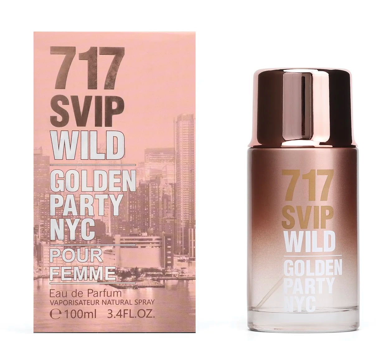 717 VIP Gold Party Eau de Parfum for Women - 3.4oz Luxury Floral Fragrance, Long Lasting Perfume Spray - Perfect for Evening Events, Date Nights & Special Occasions