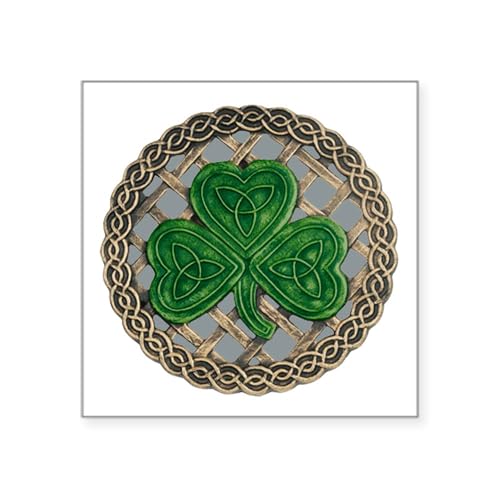 White - Shamrock and Celtic Knots Sticker