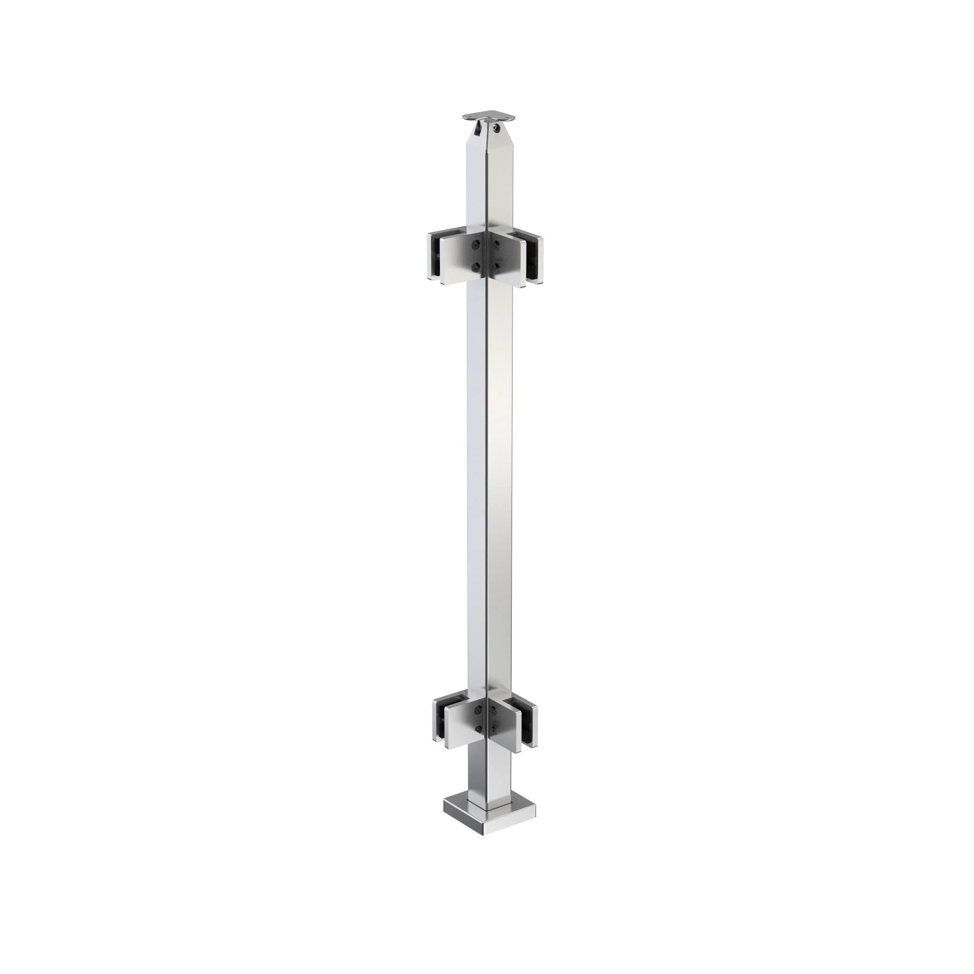 Stainless Steel 316 Heavy Duty Glass Railing Post - 36