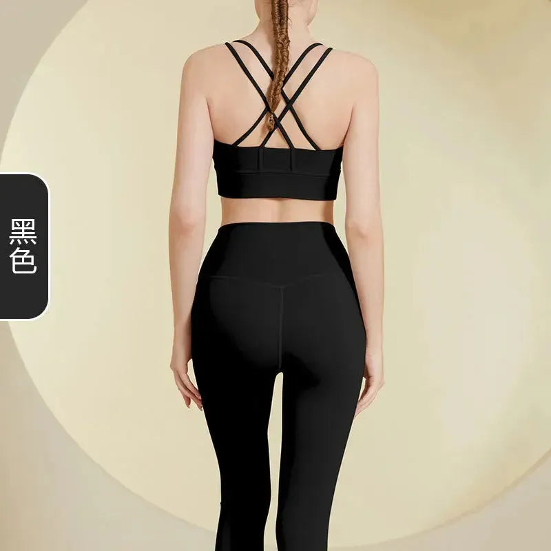 2Pcs Seamless Yoga Set for Women - Gym Fitness Clothing, Sports Bra & High Waist Workout Leggings - Perfect for Yoga, Pilates, Running & Gym Training