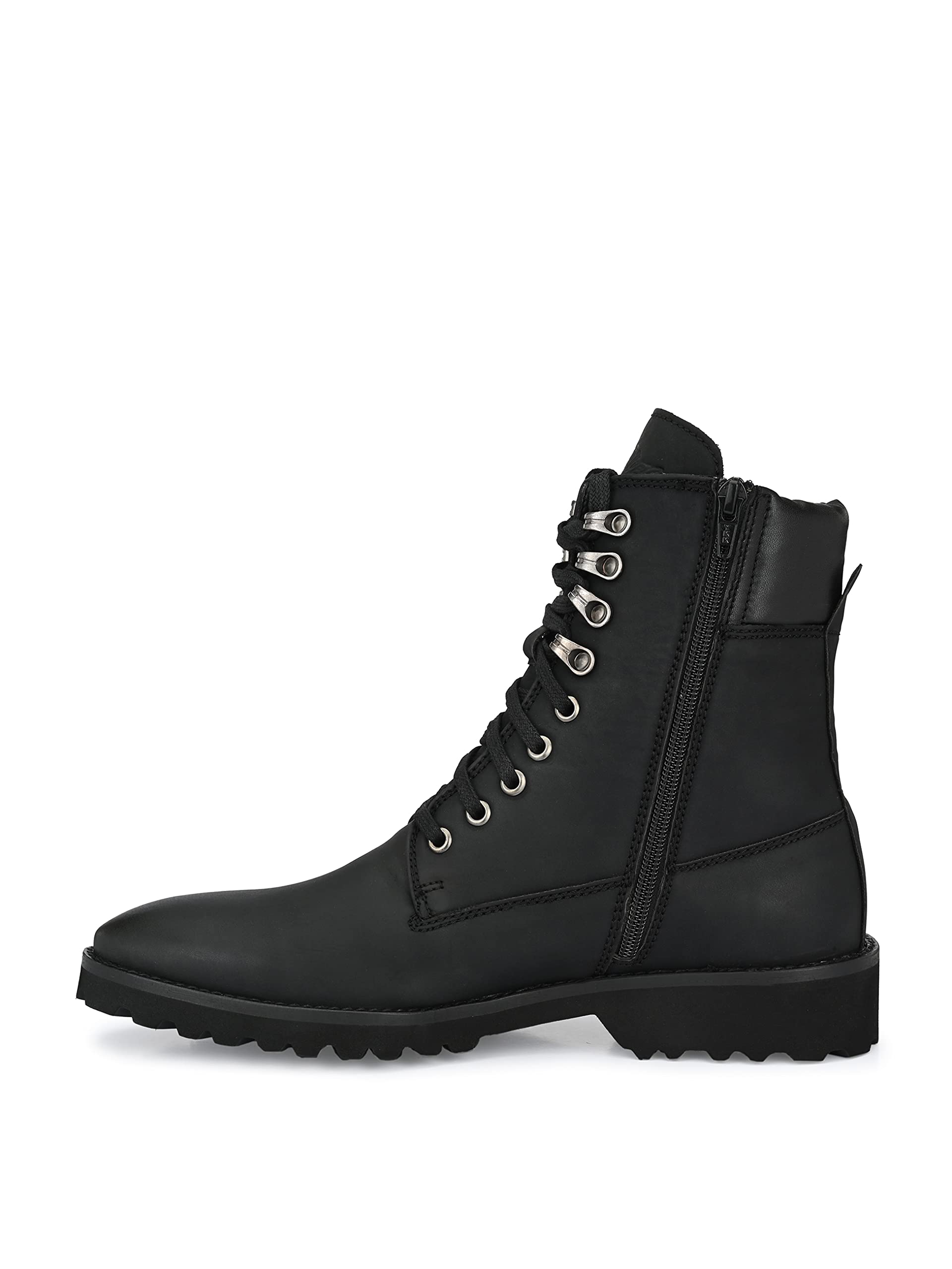 Delize Men's Lightweight Black Derby Boots - Comfortable & Stylish for Casual Wear, Office & Outdoor Activities