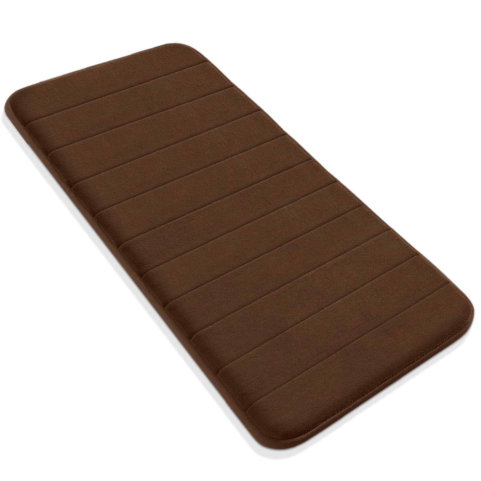Yimobra Memory Foam Bath Mat - Extra Large 44x24 Inches, Ultra Soft & Absorbent, Non-Slip Bathroom Rug, Machine Washable, Quick-Dry & Comfortable for Shower, Tub & Bathroom Floor - Brown