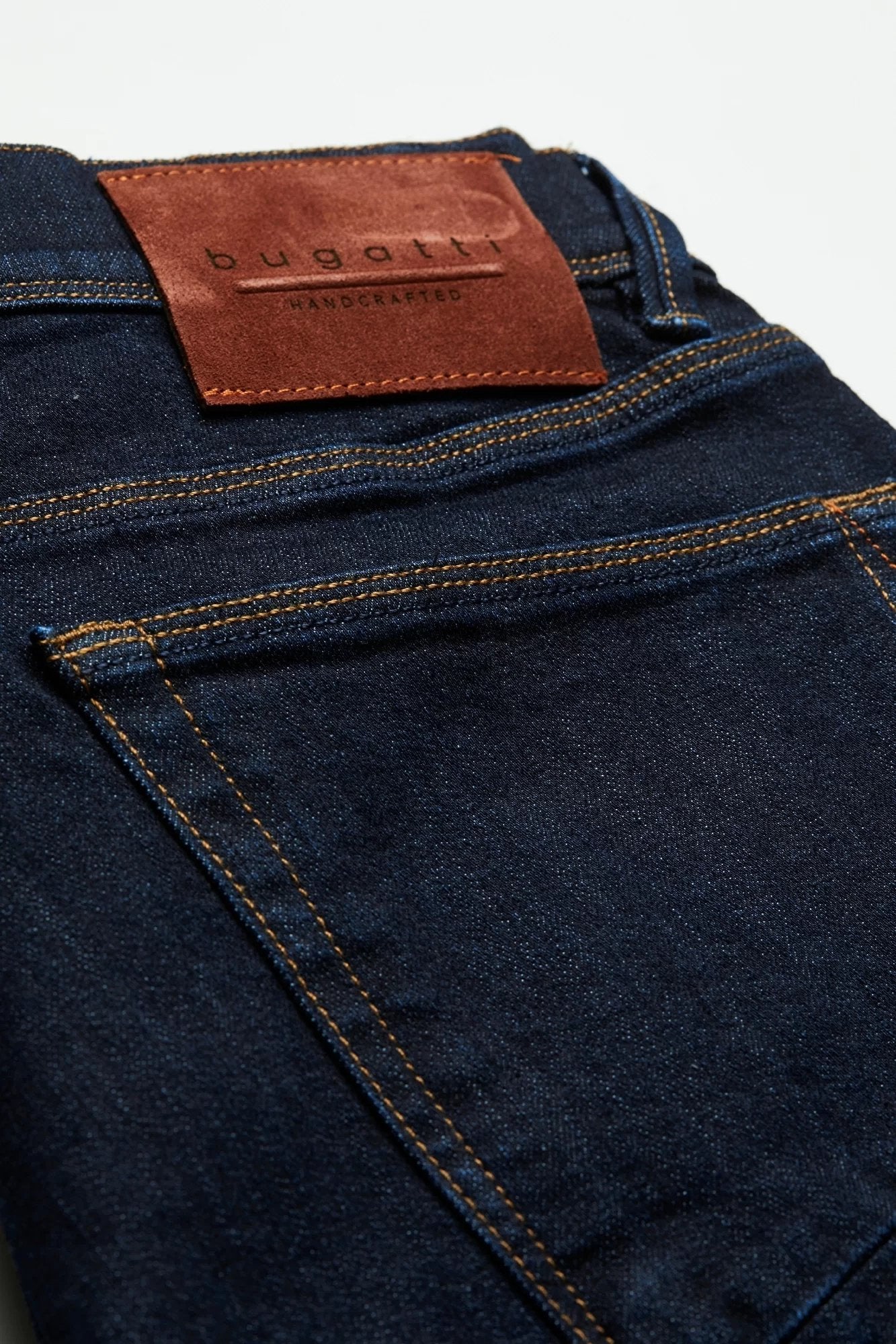 BUGATTI Men's Slim Fit Stretch Denim Jeans - Navy Blue & Classic Denim Wash - Comfortable & Stylish for Casual Wear, Work & Everyday Outfits