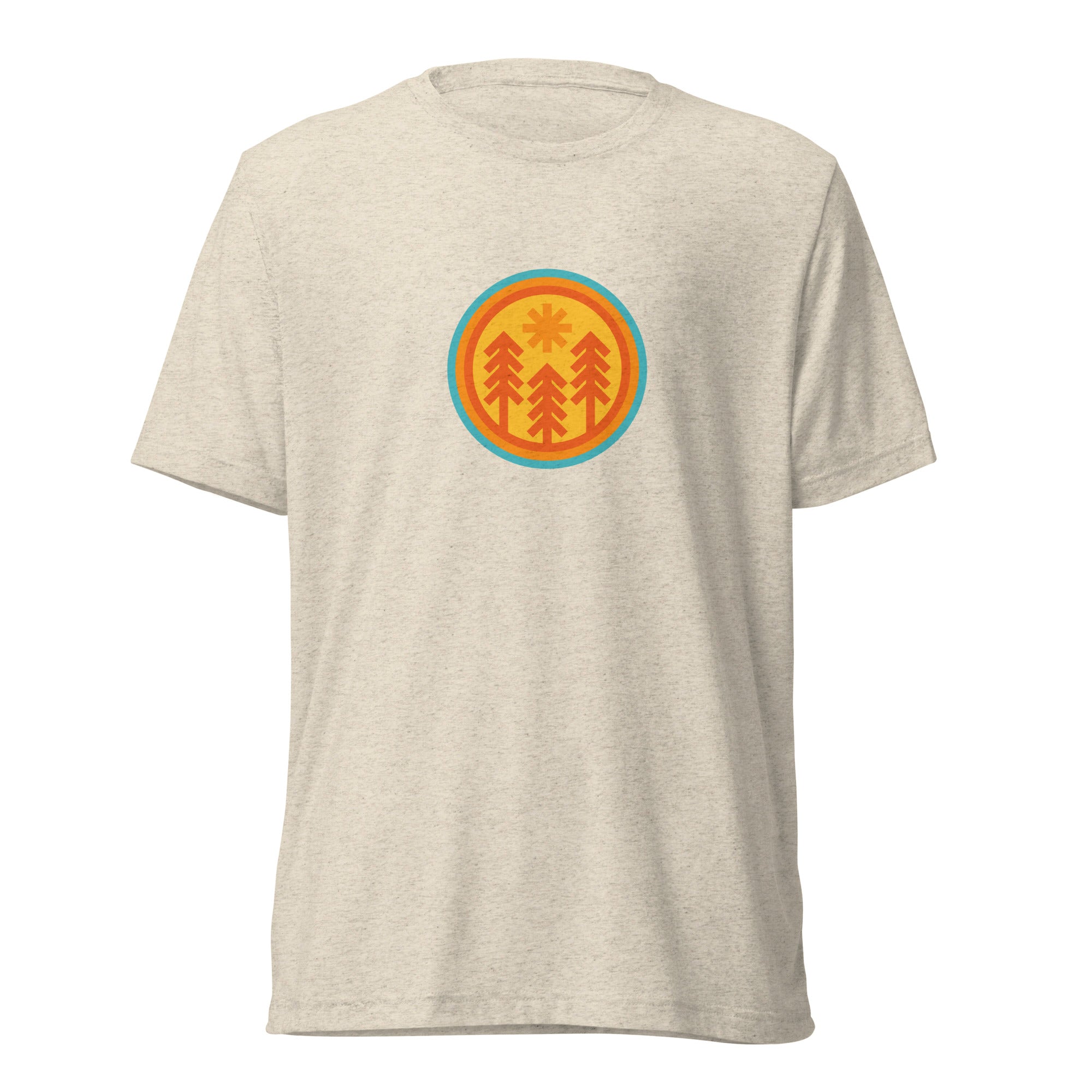 Forest Sun Graphic T-Shirt for Men - Soft Cotton Short Sleeve Tee with Nature Print | Casual Wear, Outdoor Activities, Street Style Fashion