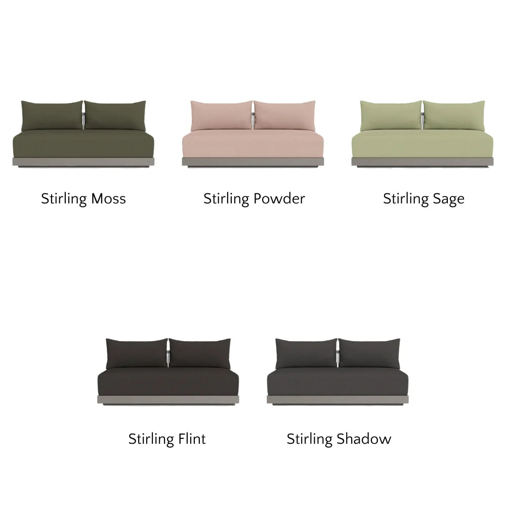 Antigua Outdoor 2-Seat Armless Patio Sofa - Perfect for Poolside, Garden, and Backyard Relaxation