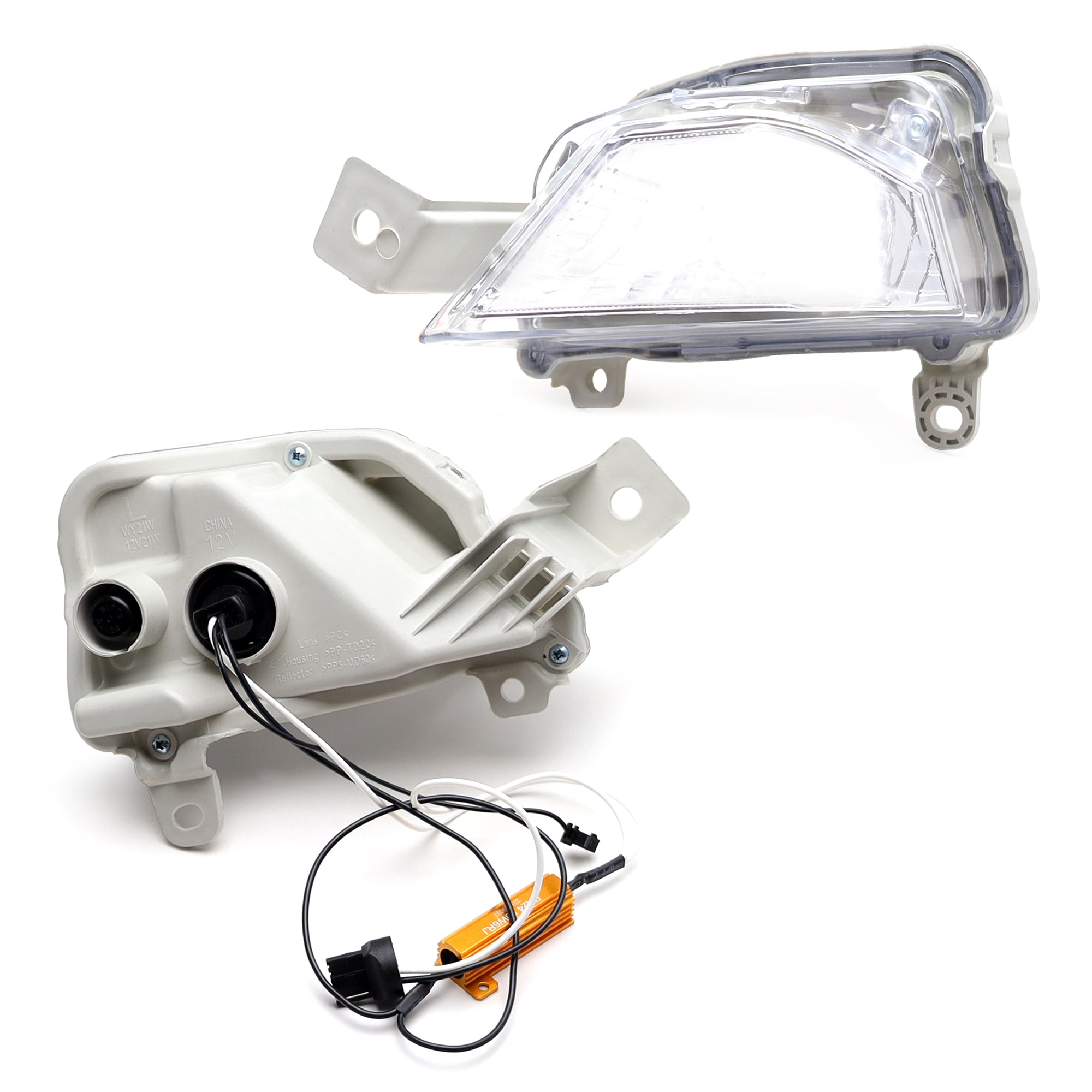 Clear Lens Turn Signal Lamp Replacement - White LED DRL & Amber Blinker Compatible with 2019-2022 Nissan Altima - Upgrade Your Car's Style & Visibility for Daytime & Night Driving